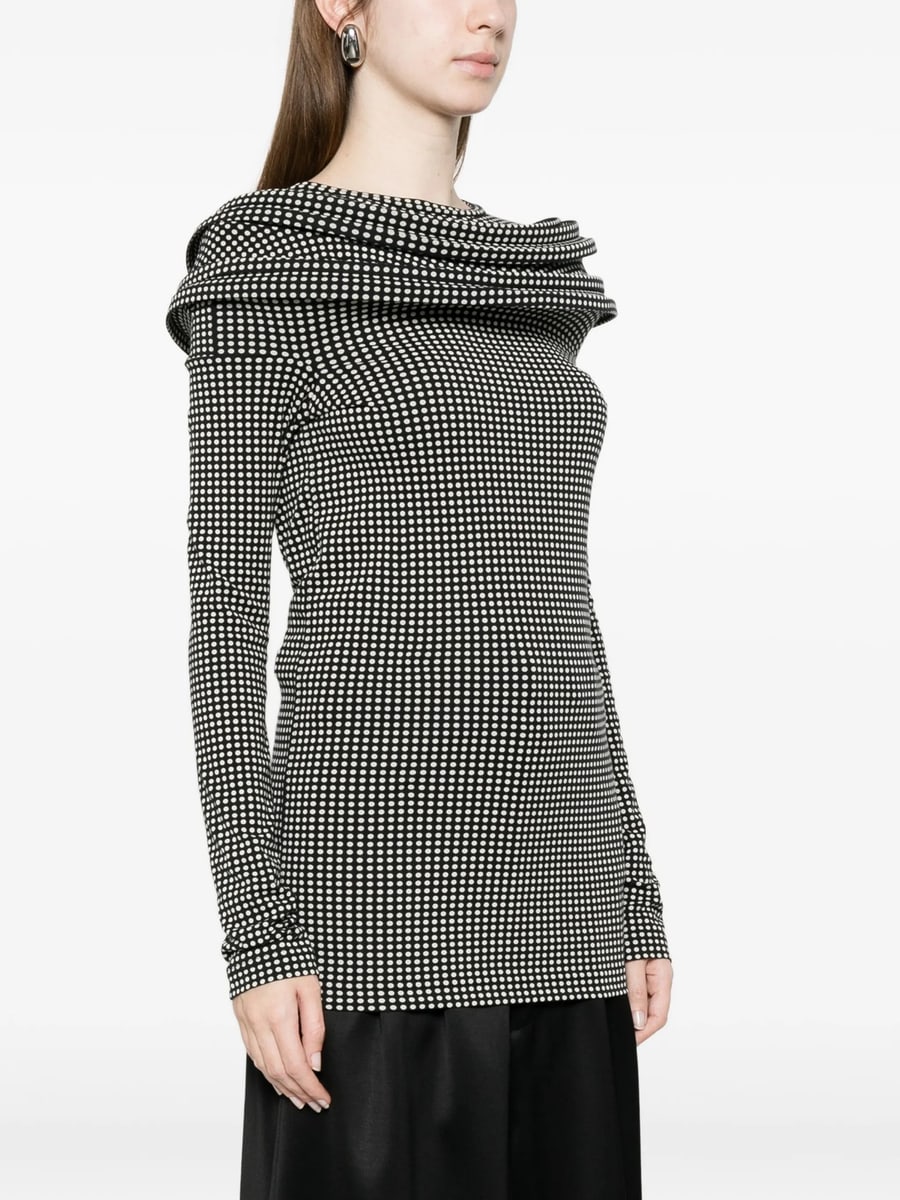Junya Watanabe Junya Watanabe Ruffled Polka Dot Top, view 4