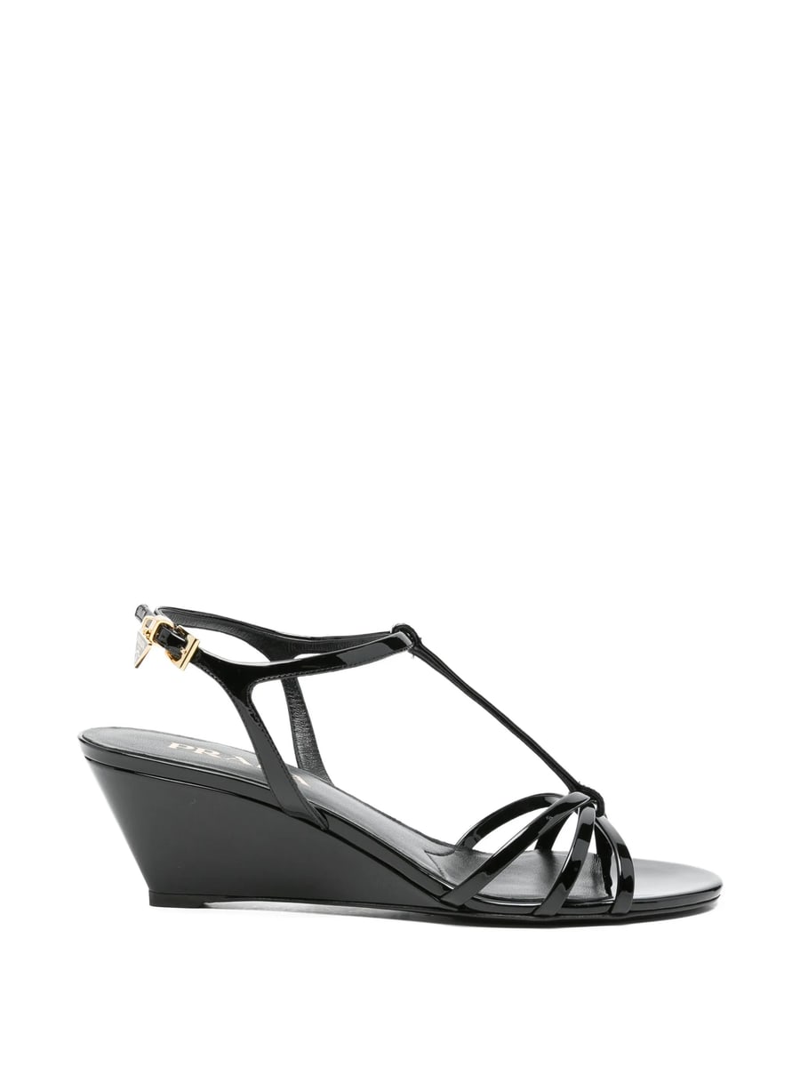 Prada Prada T-strap Wedge Sandals