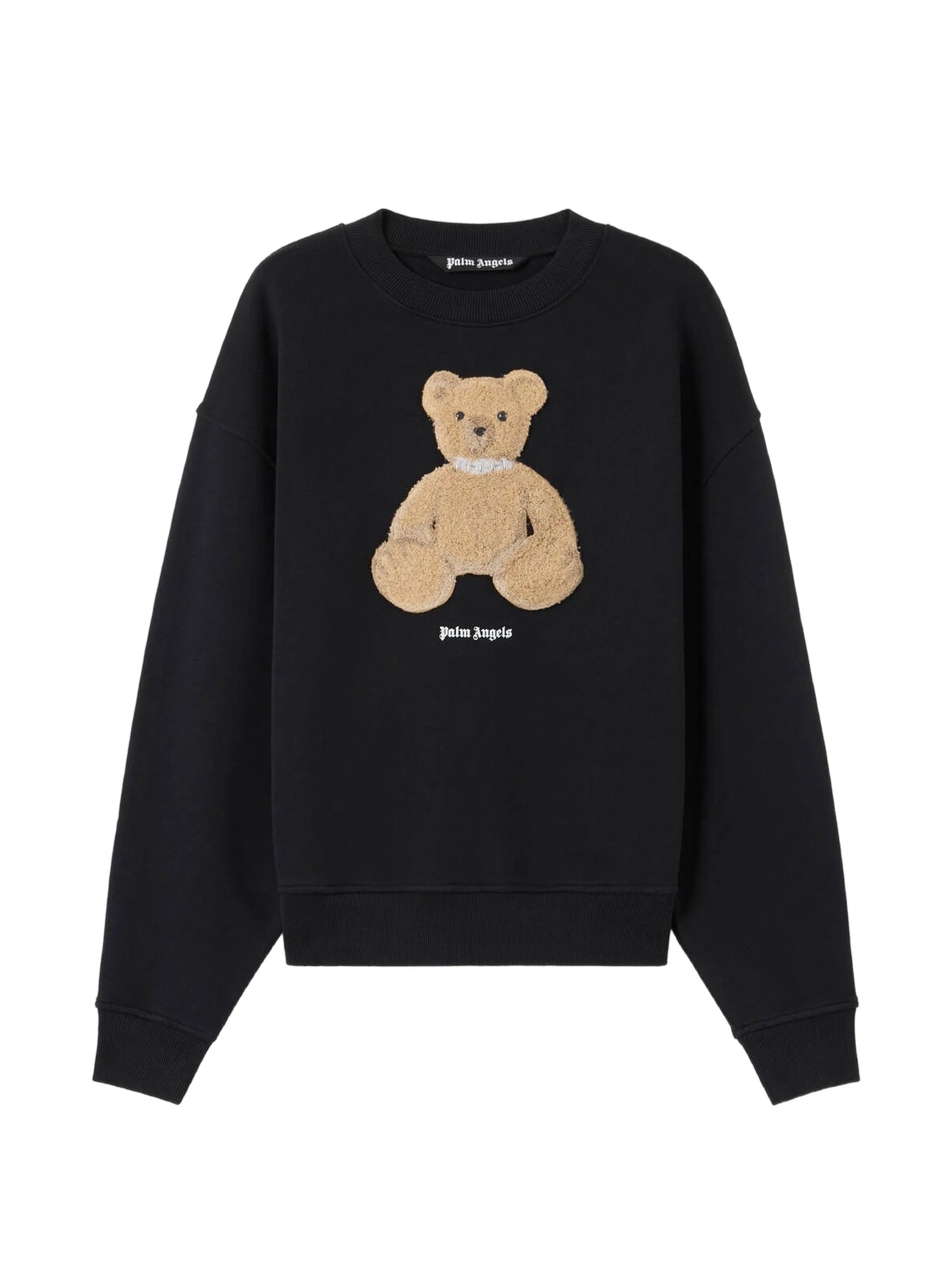 Palm Angels Palm Angels Textured Bear Graphic Sweatshirt