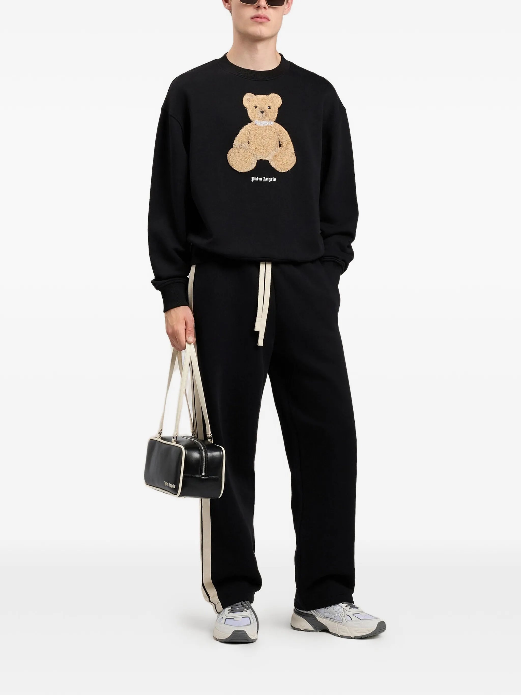 Palm Angels Palm Angels Textured Bear Graphic Sweatshirt, view 2