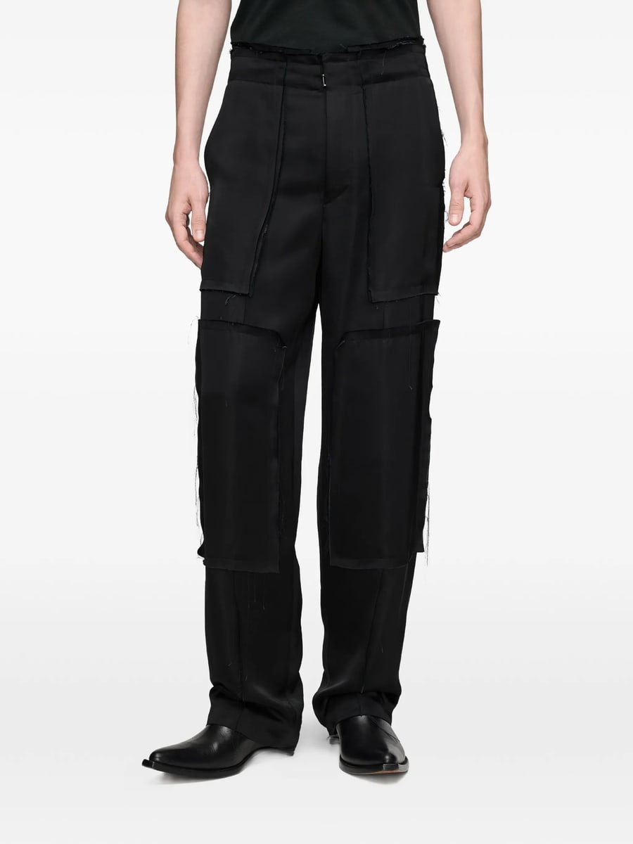 Maison Margiela Maison Margiela Patchwork Satin Trousers, view 3
