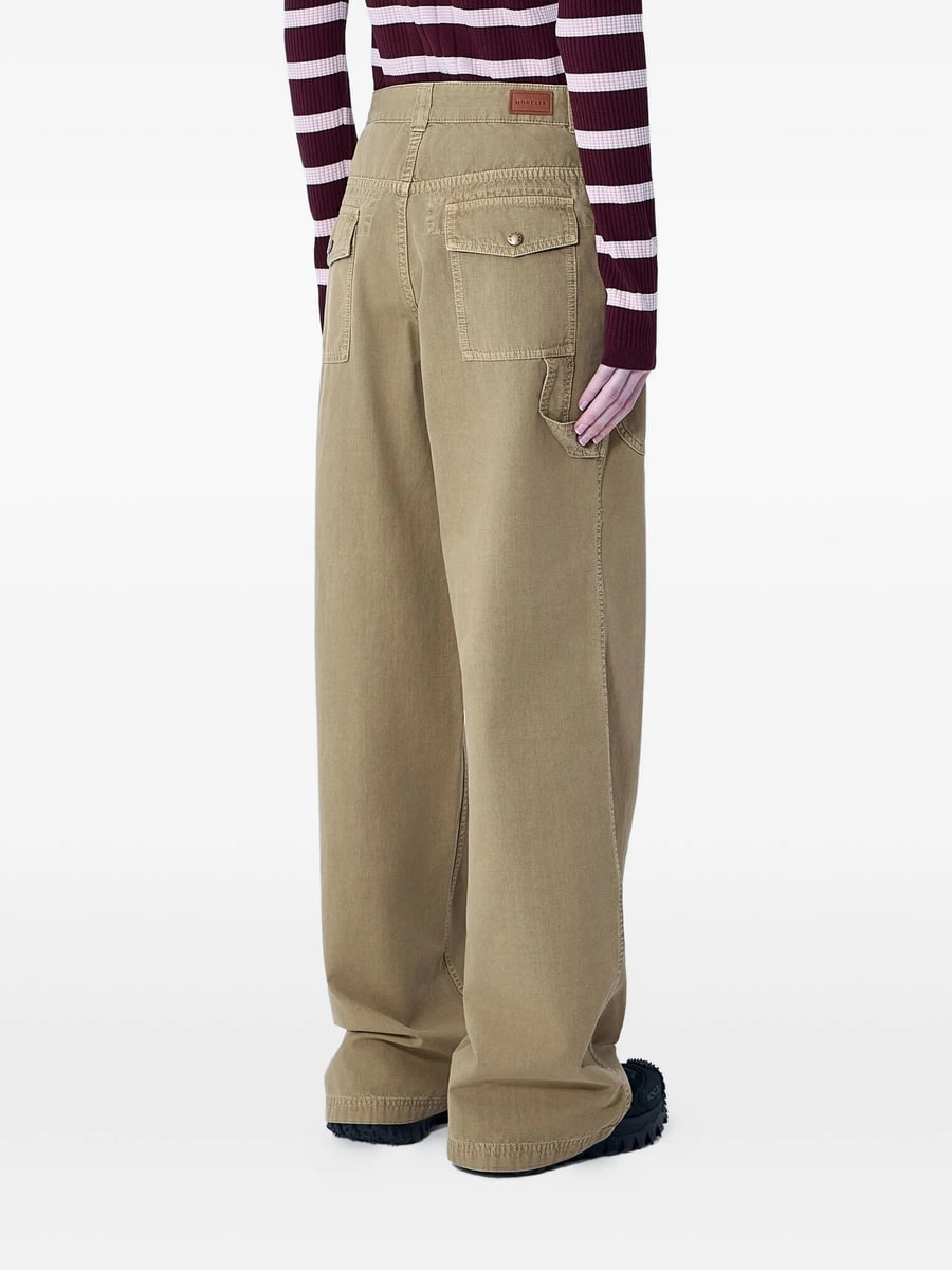 Moncler Moncler Patch-pocket Wide-leg Trousers, view 2
