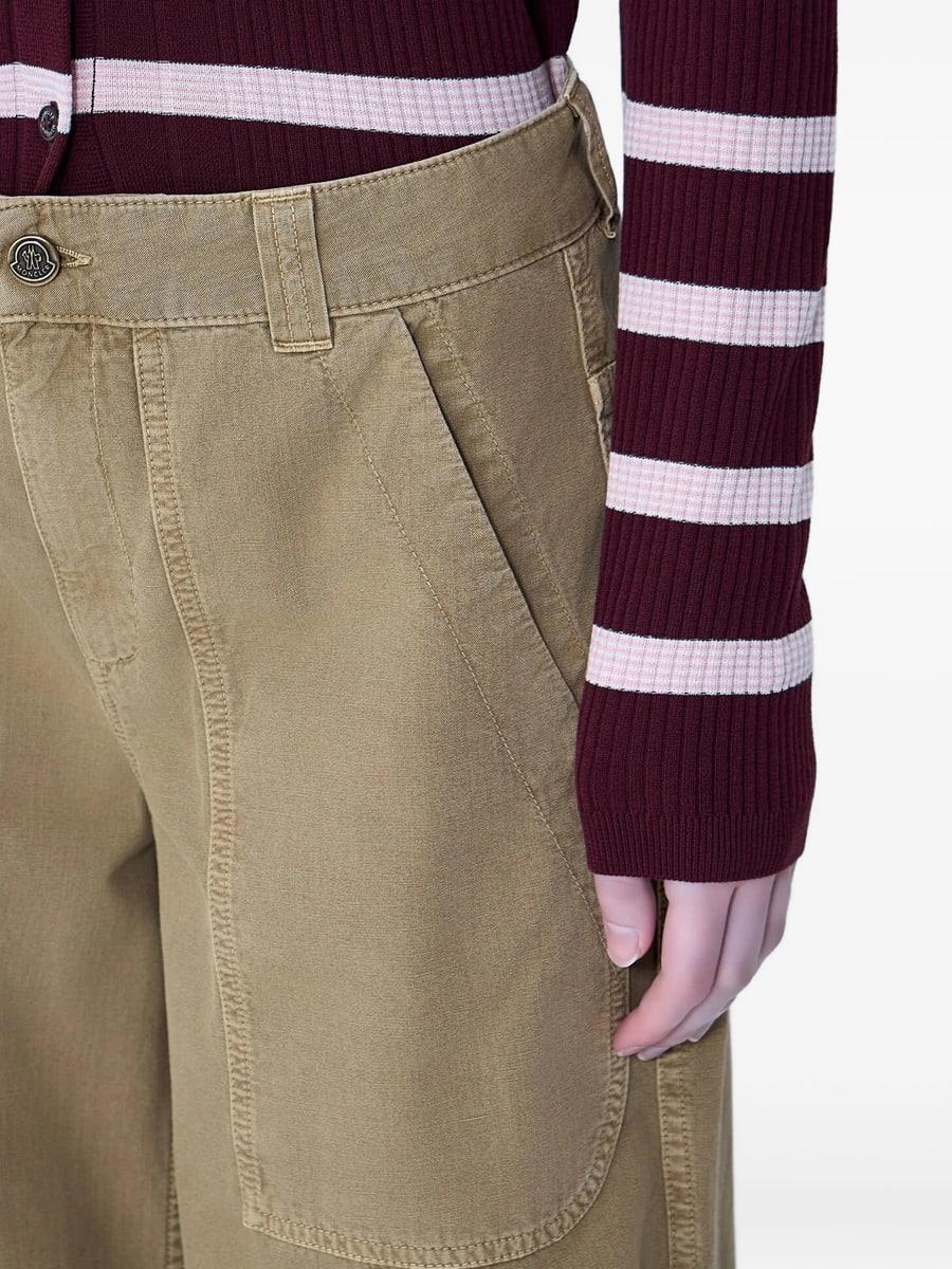 Moncler Moncler Patch-pocket Wide-leg Trousers, view 3
