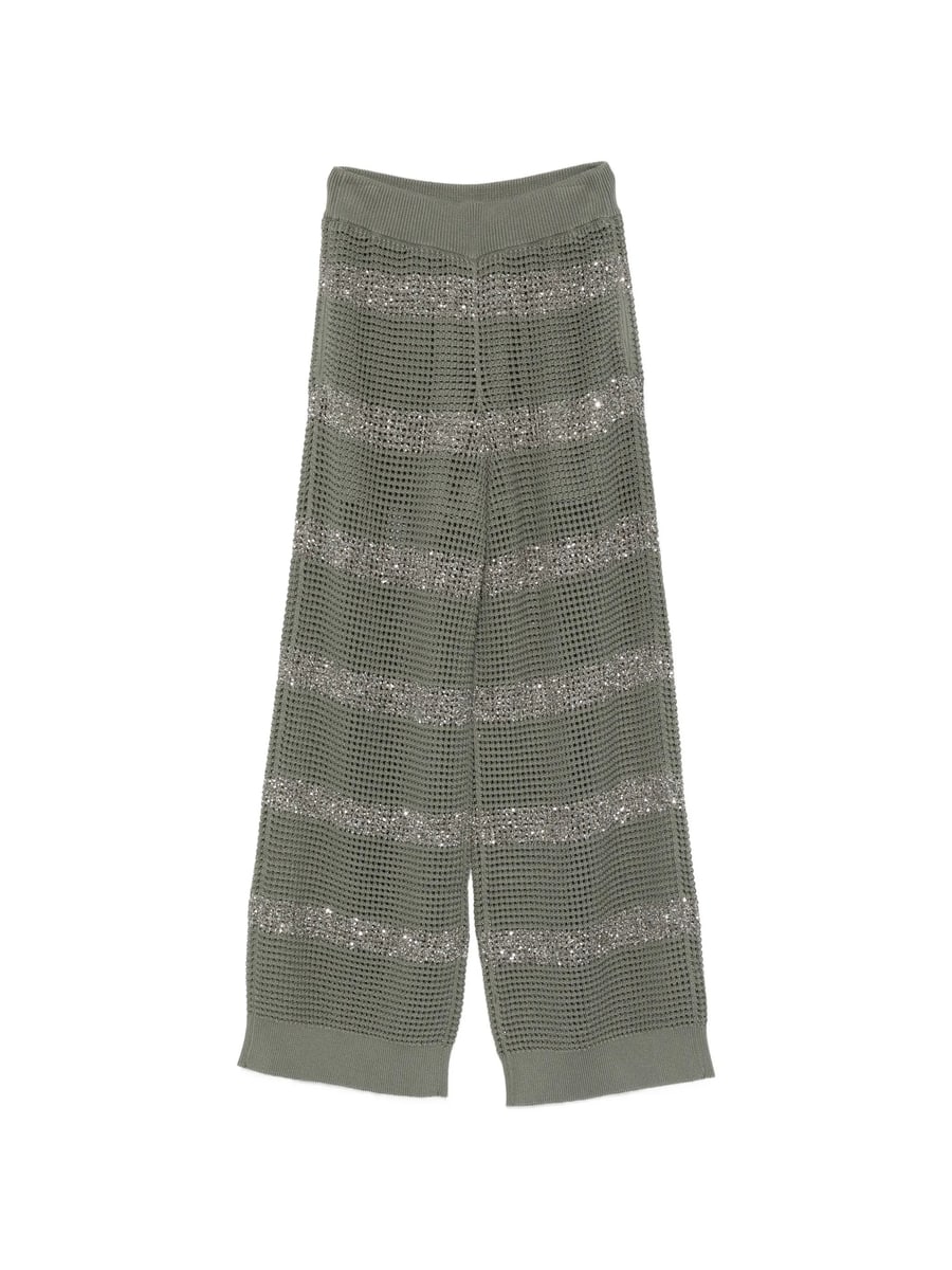 Brunello Cucinelli Brunello Cucinelli Sequin Striped Trousers