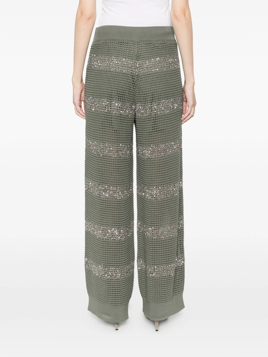 Brunello Cucinelli Brunello Cucinelli Sequin Striped Trousers, view 4