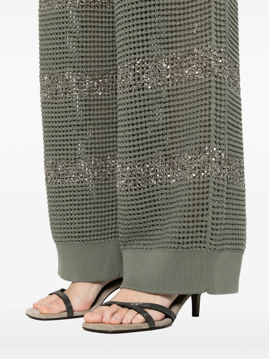 Brunello Cucinelli Brunello Cucinelli Sequin Striped Trousers, view 5