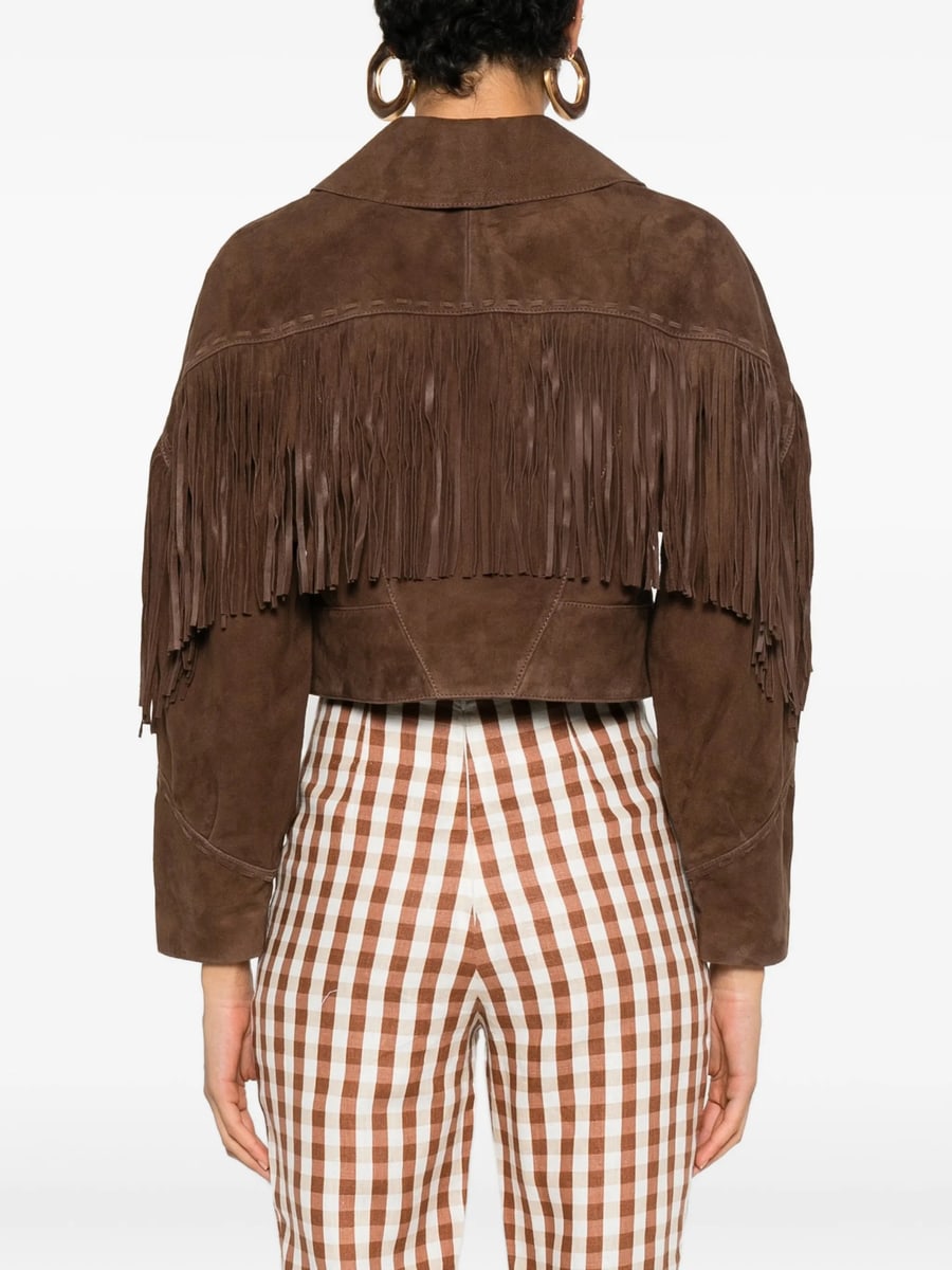 Rixo Rixo Fringe-detail Double-breasted Jacket, view 5