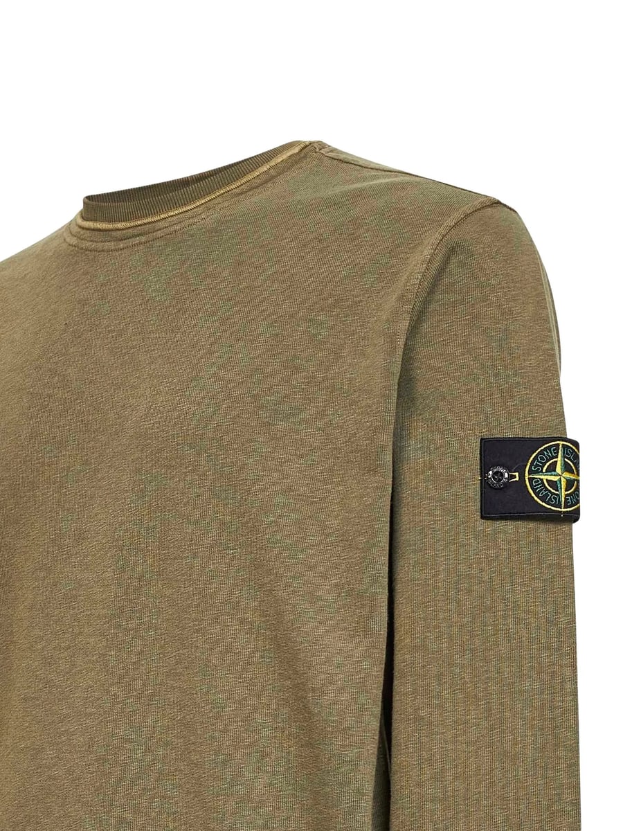 Stone Island Stone Island Ribbed Logo-patch Sweatshirt, view 3