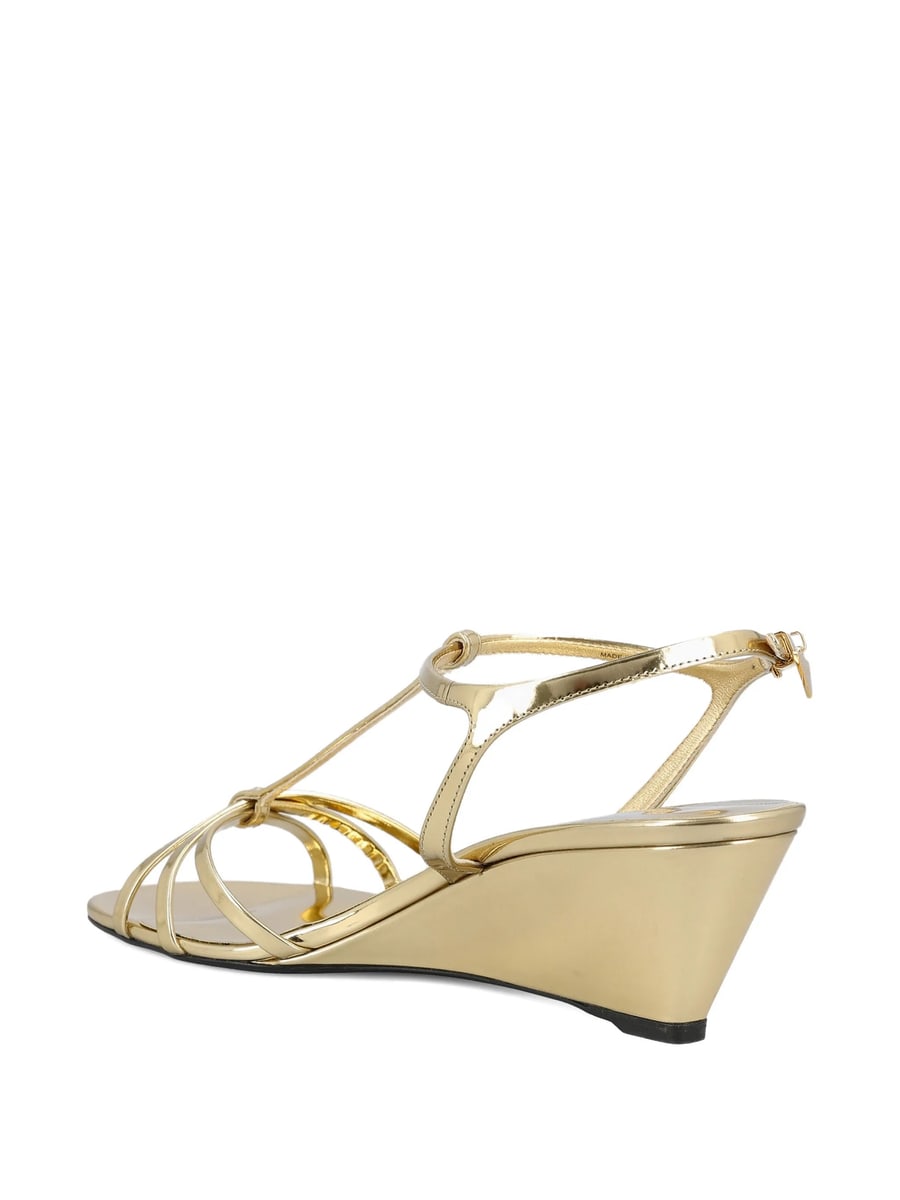 Prada Prada Metallic Leather Sandals, view 4