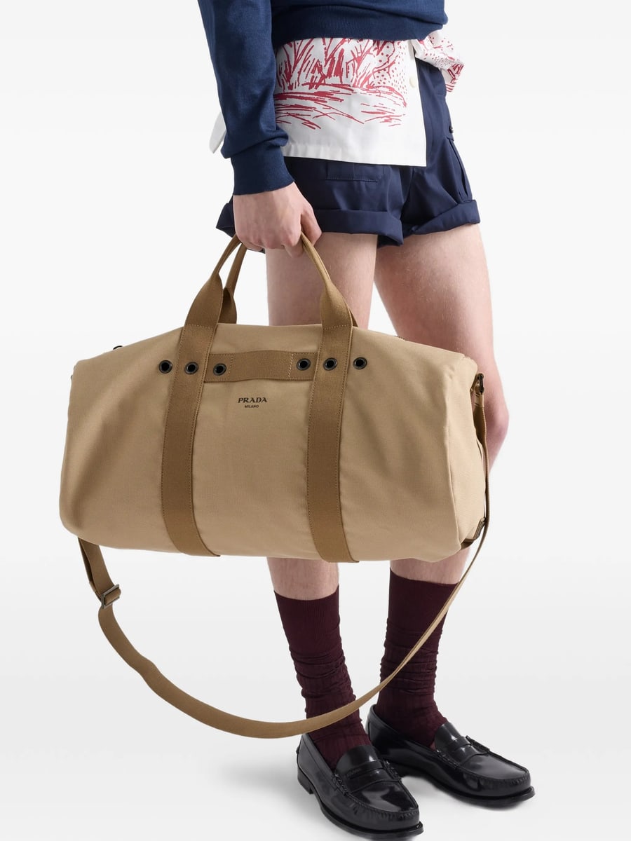 Prada Prada Canvas Duffel Bag, view 2
