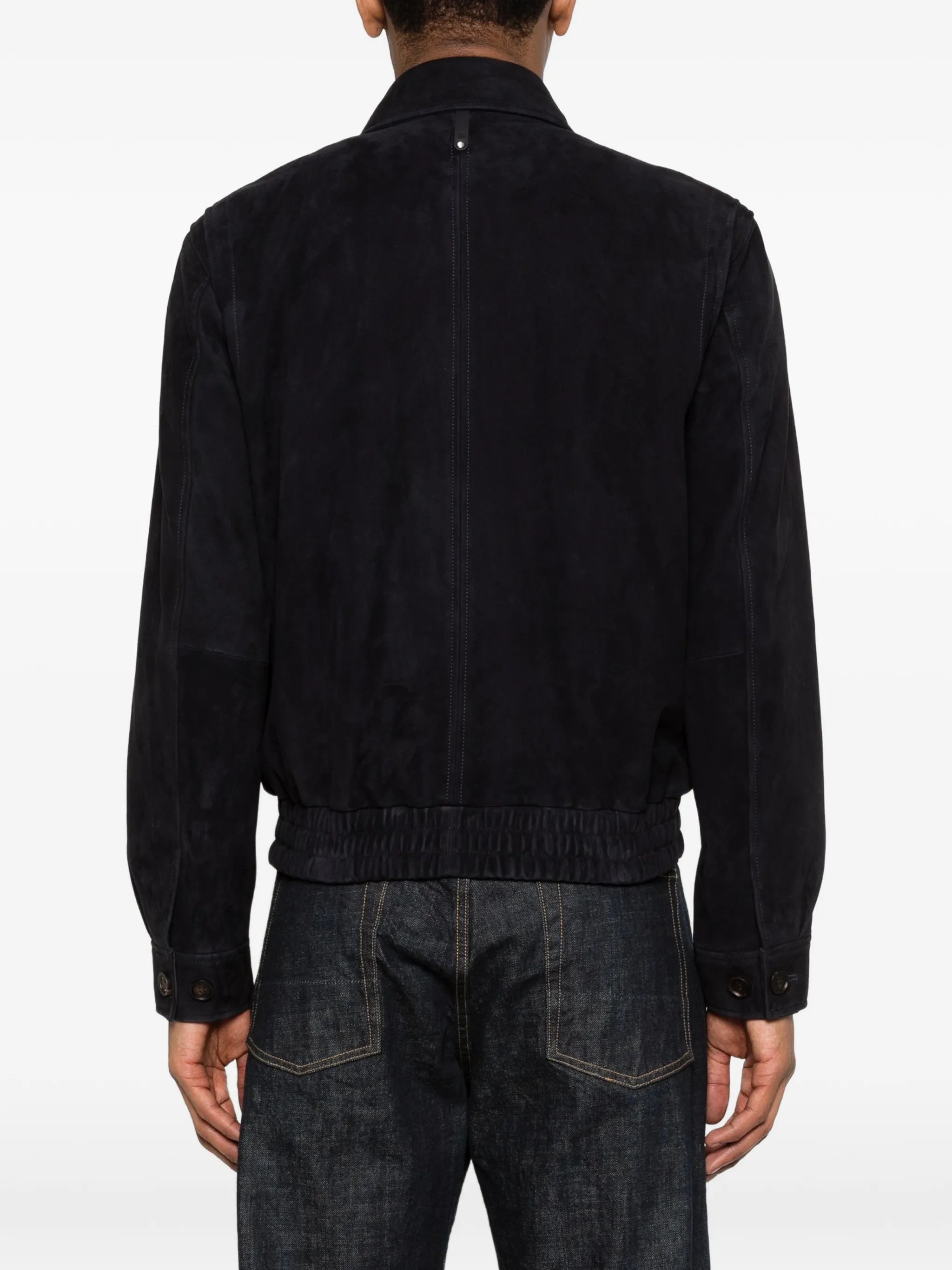 Mackage Mackage Zip Suede Bomber Jacket, view 2