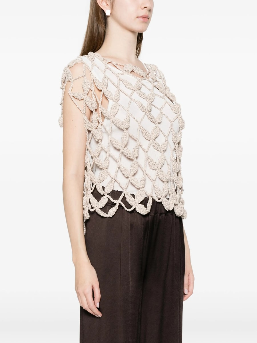 Antonelli Antonelli Crochet Knit Top, view 4