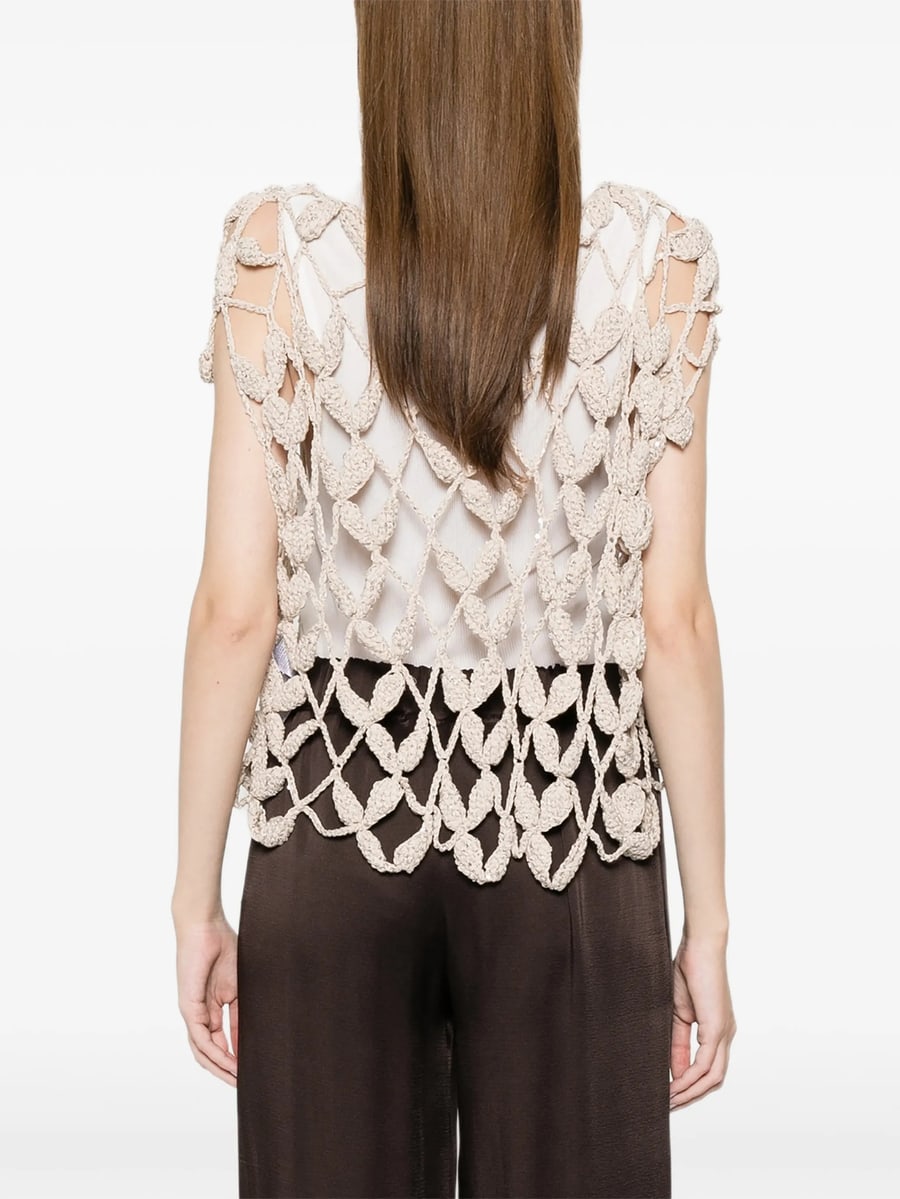 Antonelli Antonelli Crochet Knit Top, view 5