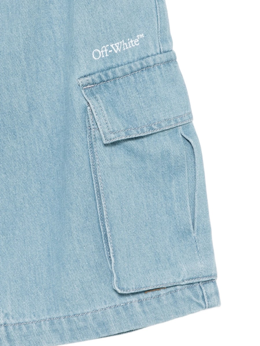 Off-White Off-white Cargo Denim Shorts, view 3