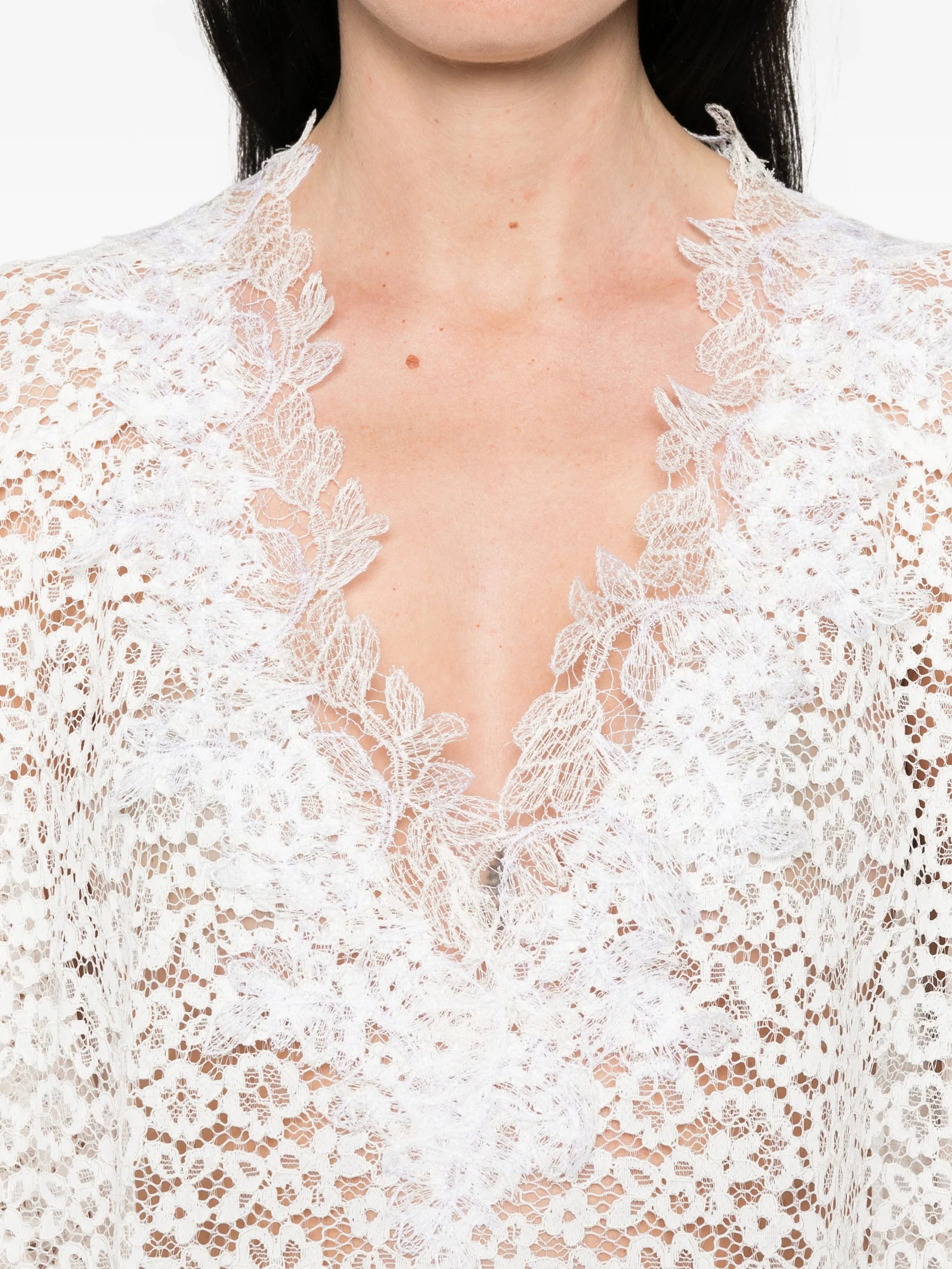 Ermanno Scervino Ermanno Scervino Lace V-neck Dress, view 2