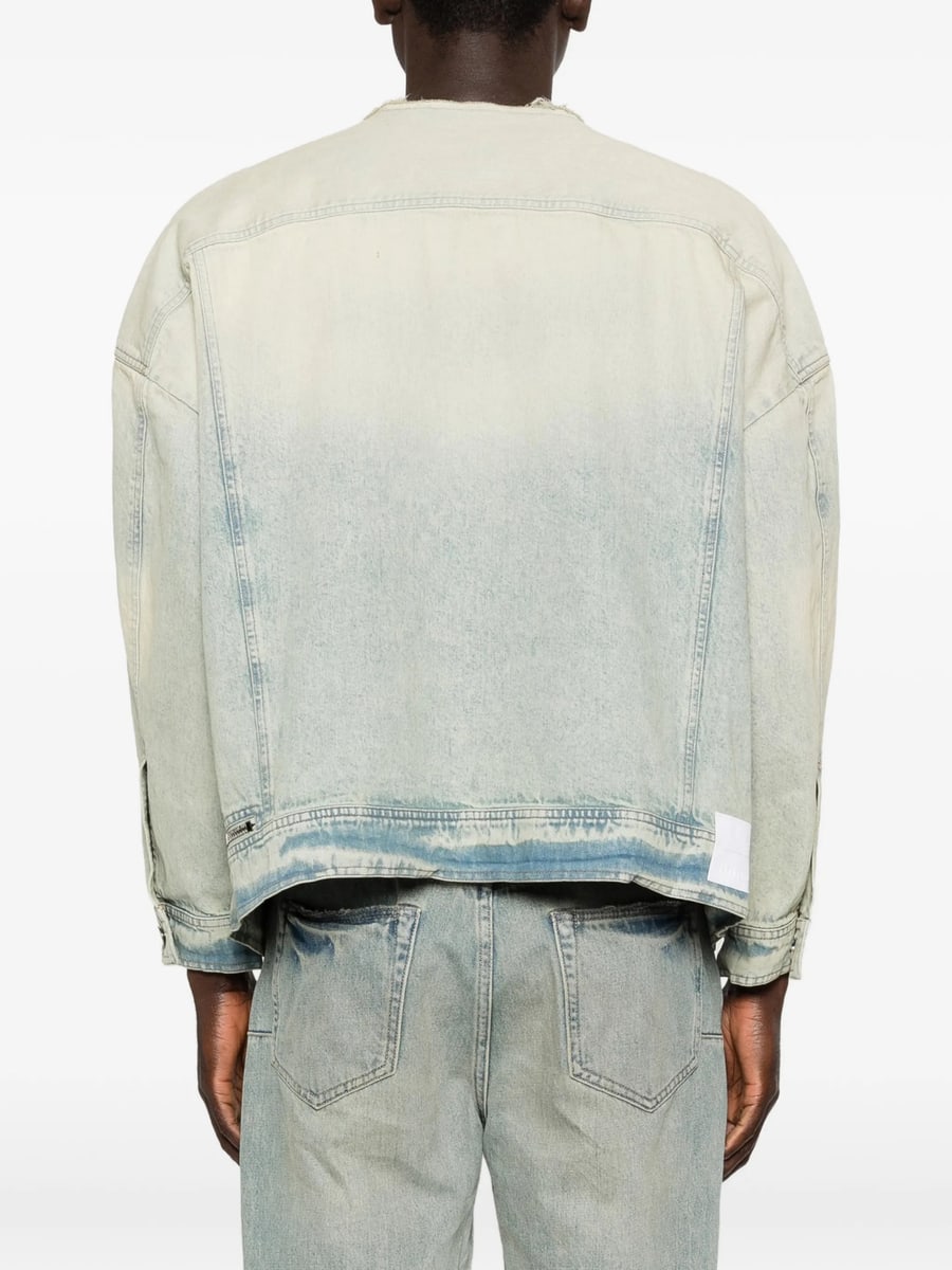 Isabel Benenato Isabel Benenato Frayed-hem Jacket, view 5