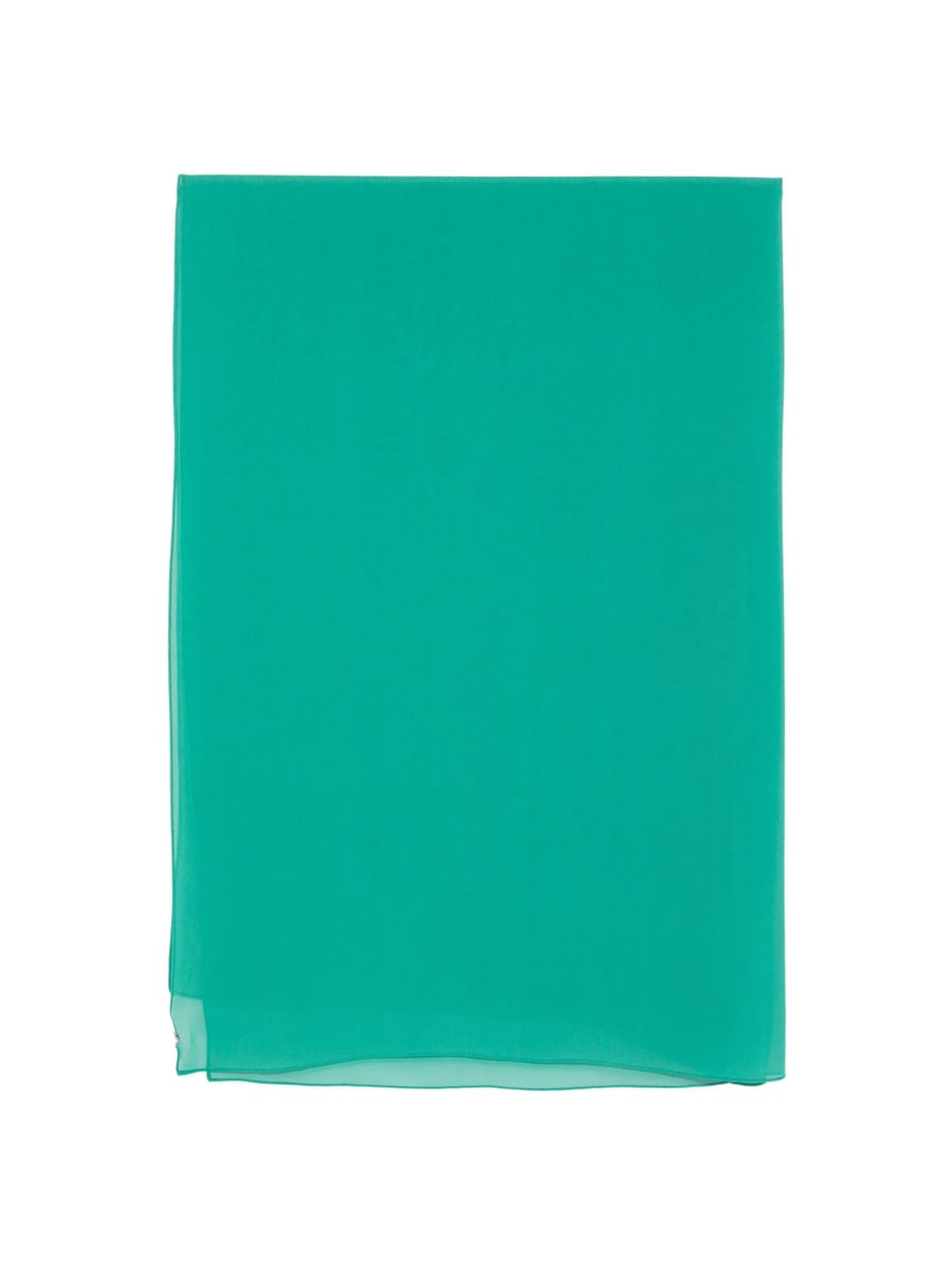 Max Mara Max Mara Green Silk Scarf