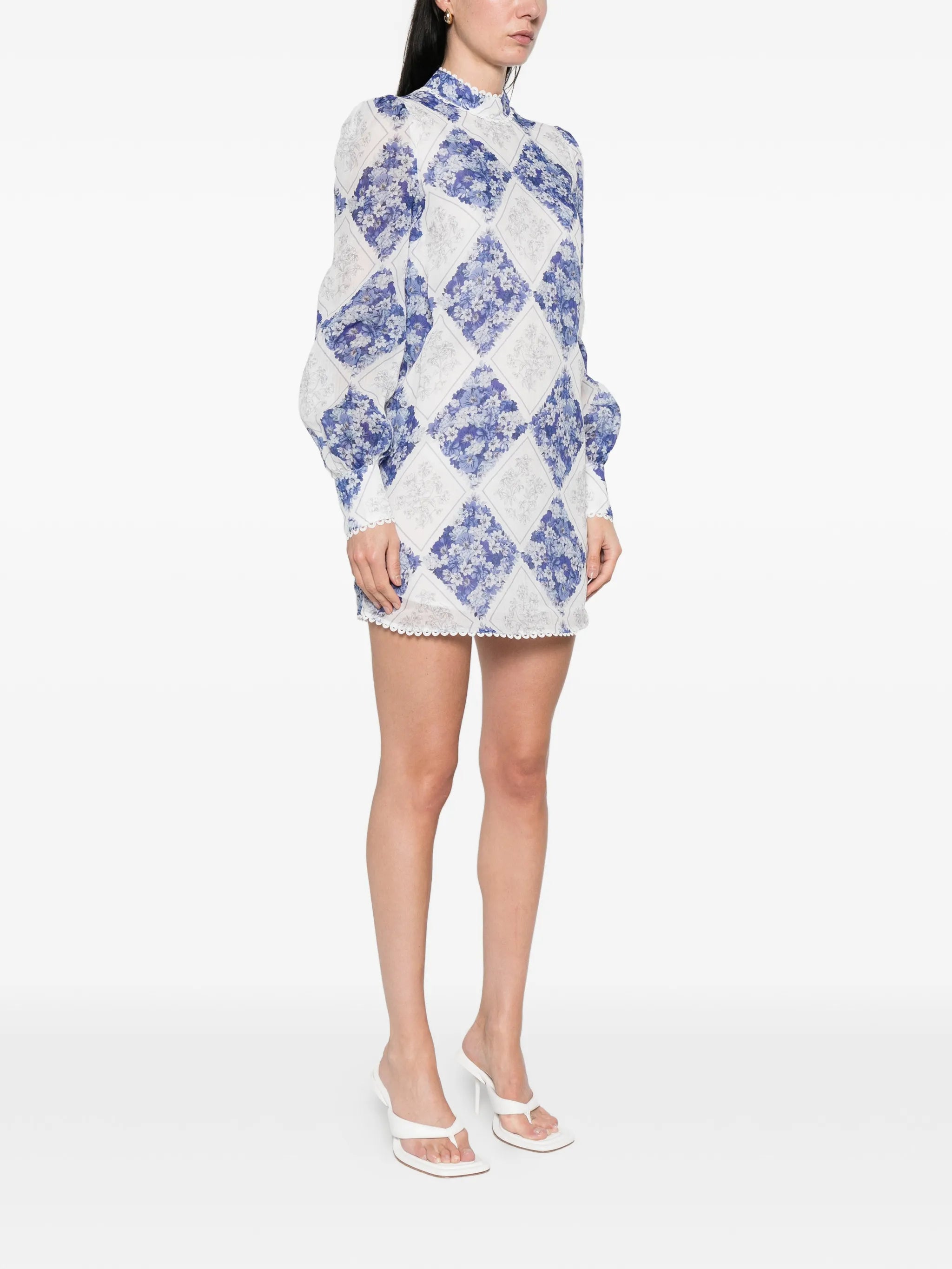 Twinset Twinset Long-sleeve Floral-detail Mini Dress, view 2