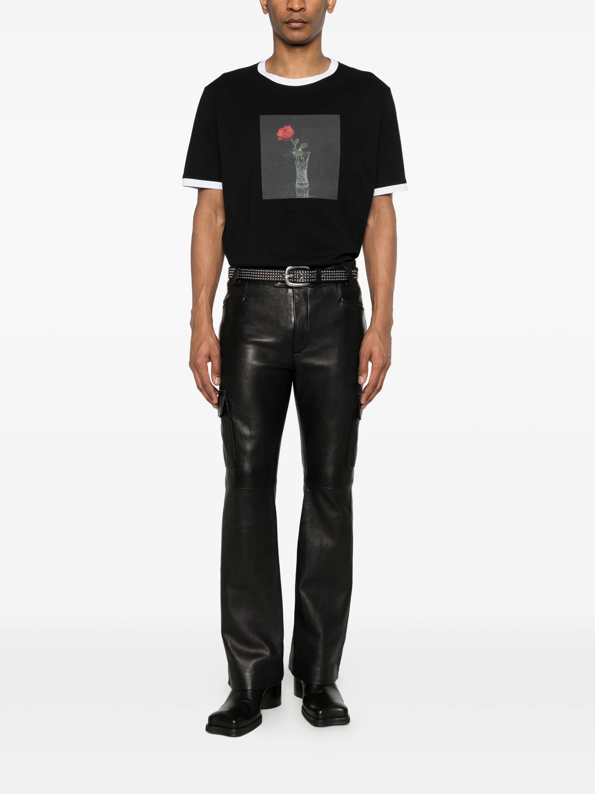 Ernest W. Baker Ernest W. Baker Round-nek Rose-print T-shirt, view 2