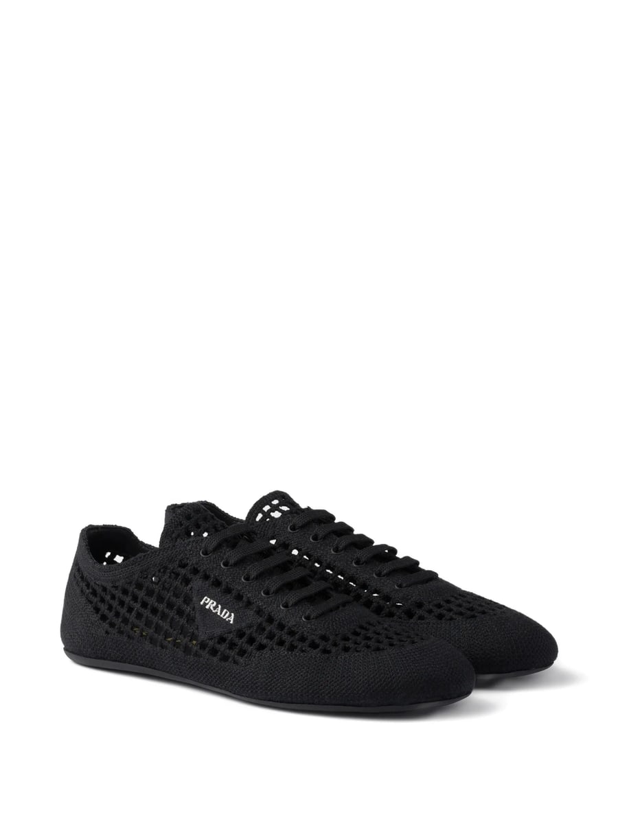 Prada Prada Collapse Crochet Laced Sneakers, view 2