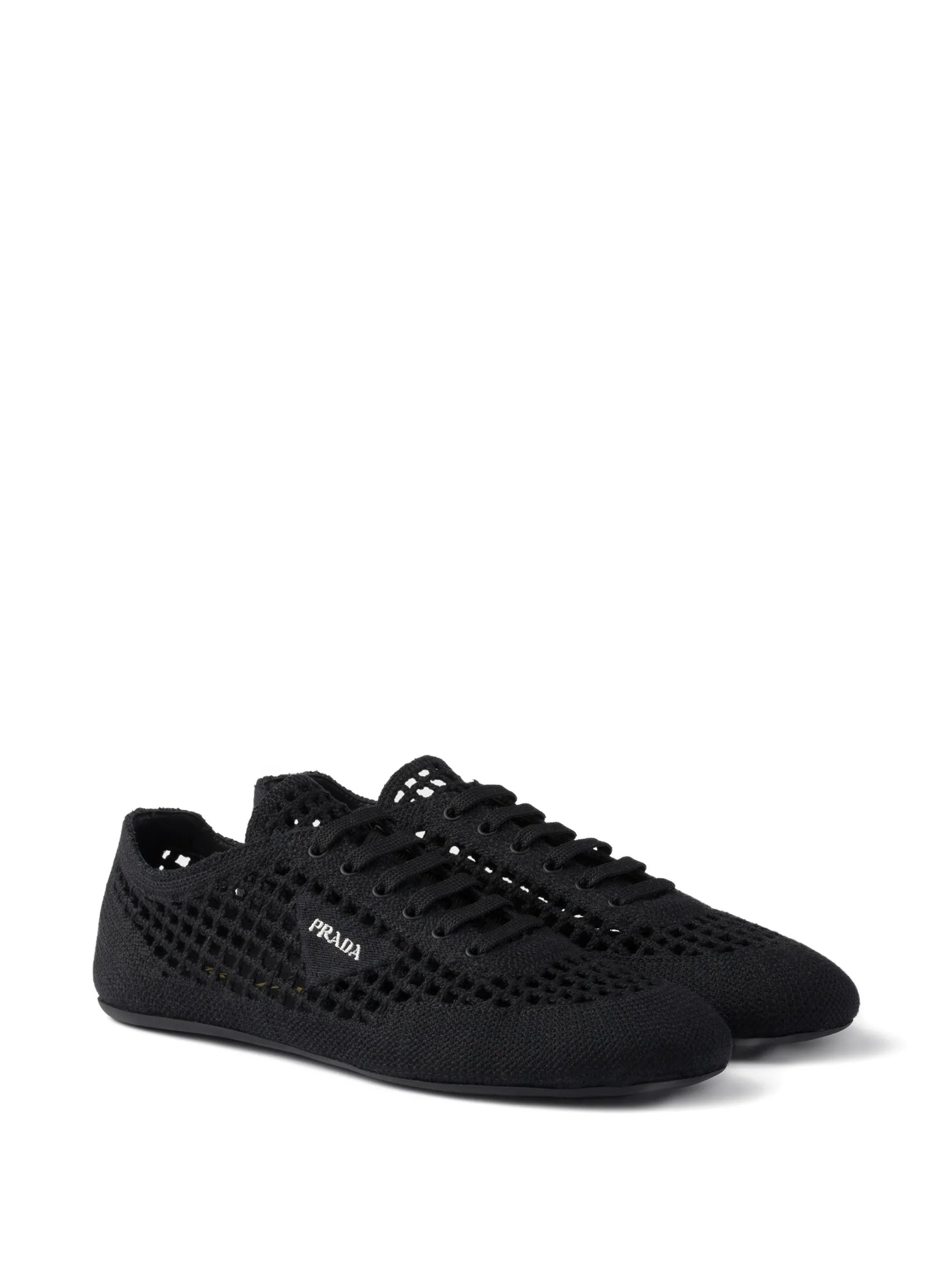 Prada Prada Collapse Crochet Laced Sneakers, view 2