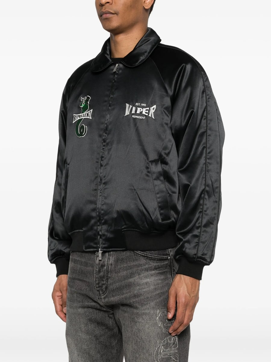 Represent Represent Viper-embroidered Zip-fastening Jacket, view 4