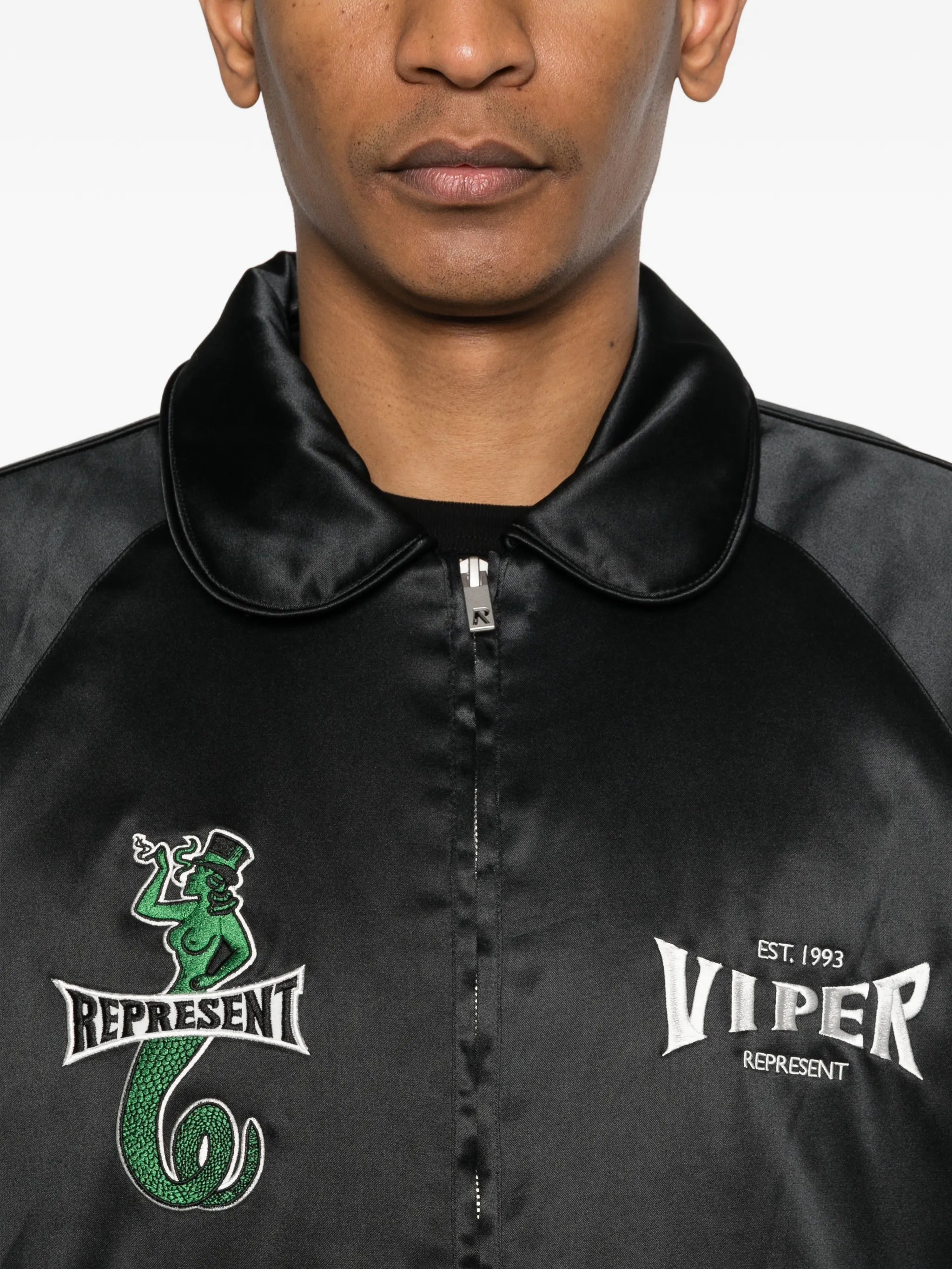 Represent Represent Viper-embroidered Zip-fastening Jacket, view 2