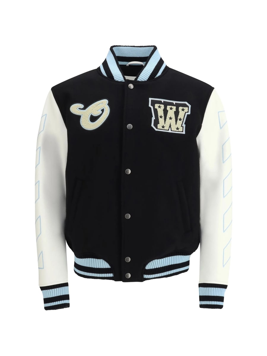 Off-White Off-white Star-logo Varsity Bomber Jacket