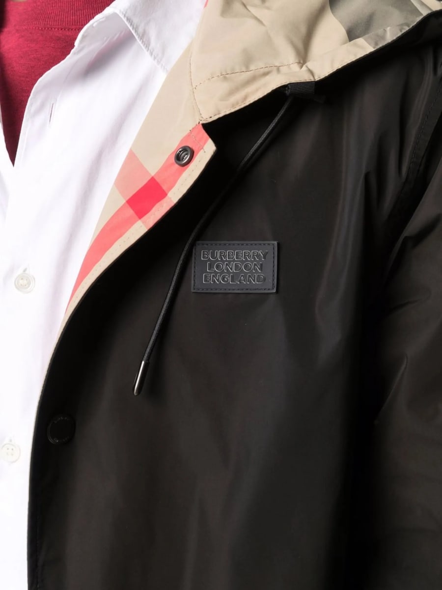 Burberry Burberry Reversible Check Hooded Jacket, view 3