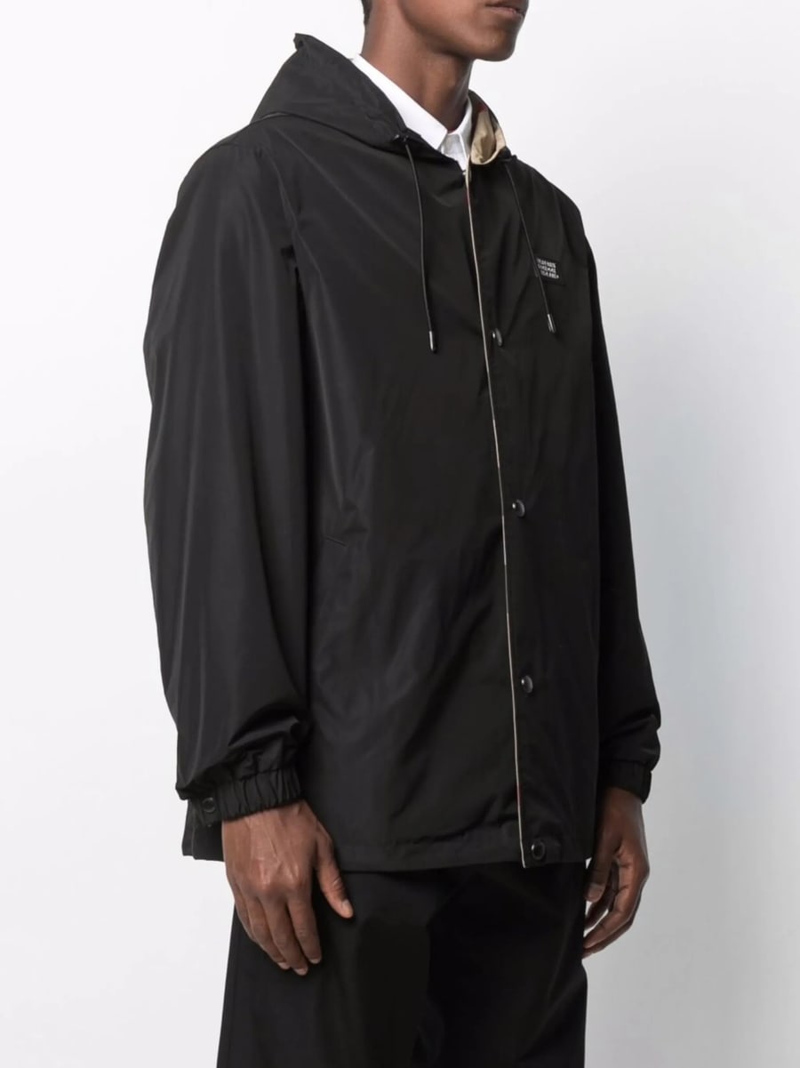 Burberry Burberry Reversible Check Hooded Jacket, view 5