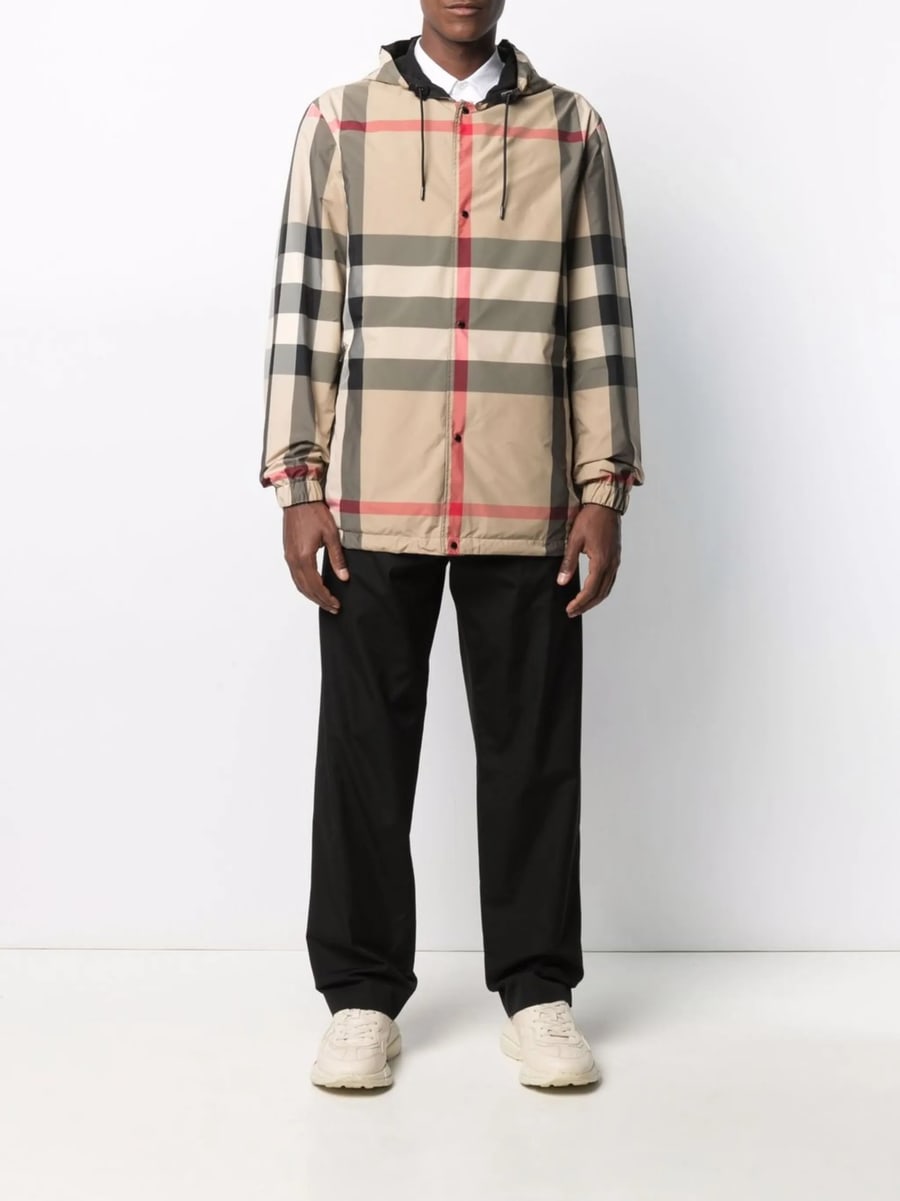 Burberry Burberry Reversible Check Hooded Jacket, view 6