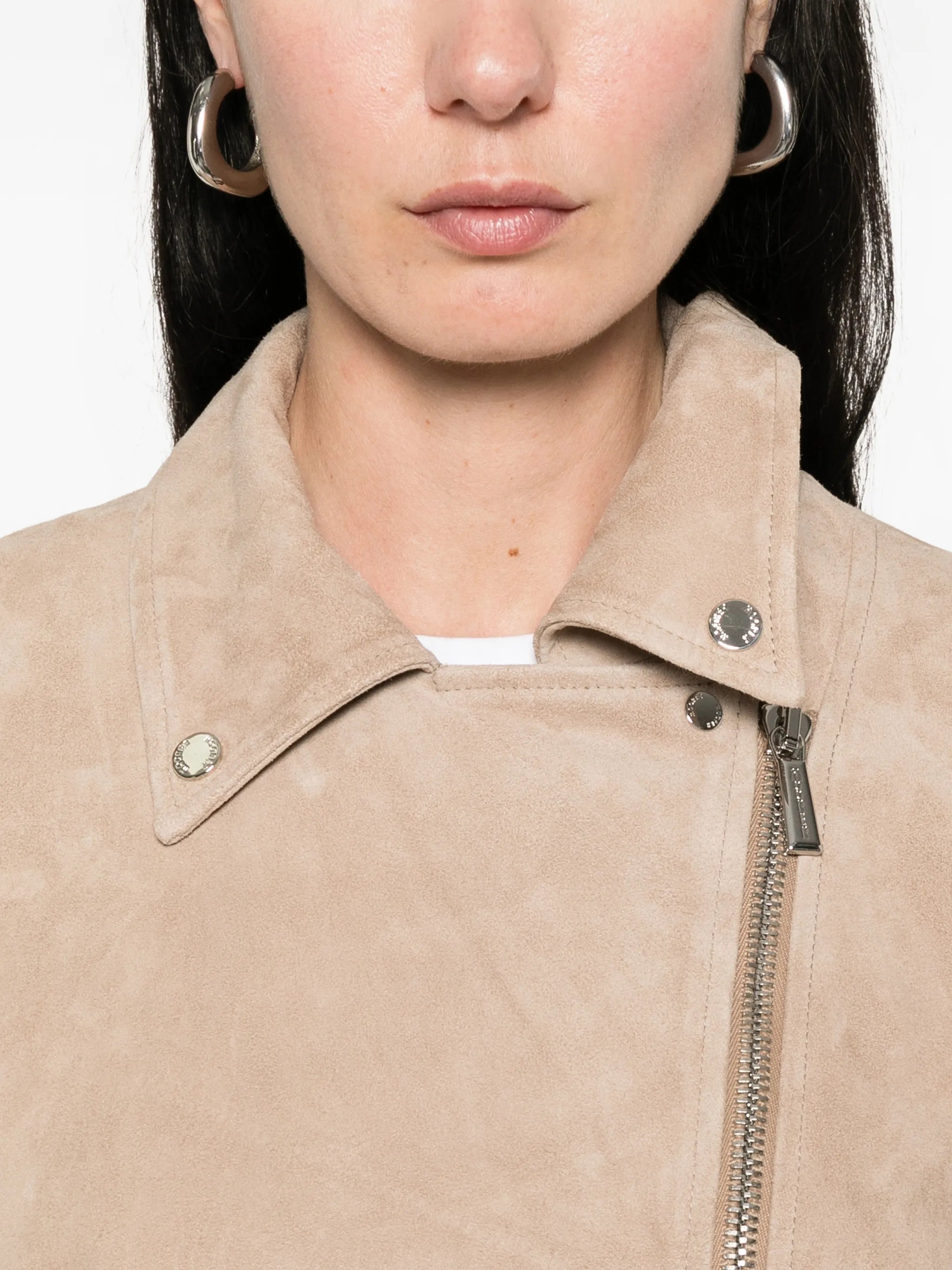 Moorer Moorer Loette Zip-fastening Leather Jacket, view 2