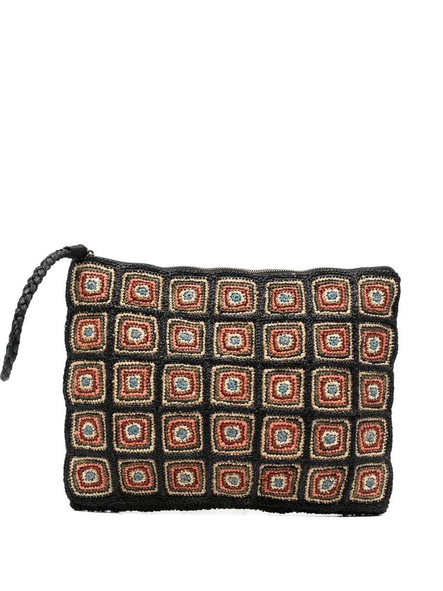Ibeliv Ibeliv Patterned Woven Clutch Bag