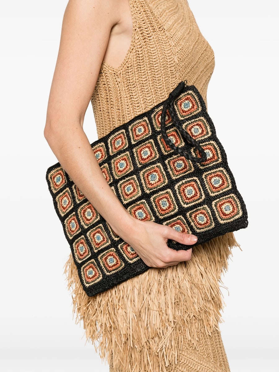 Ibeliv Ibeliv Patterned Woven Clutch Bag, view 2