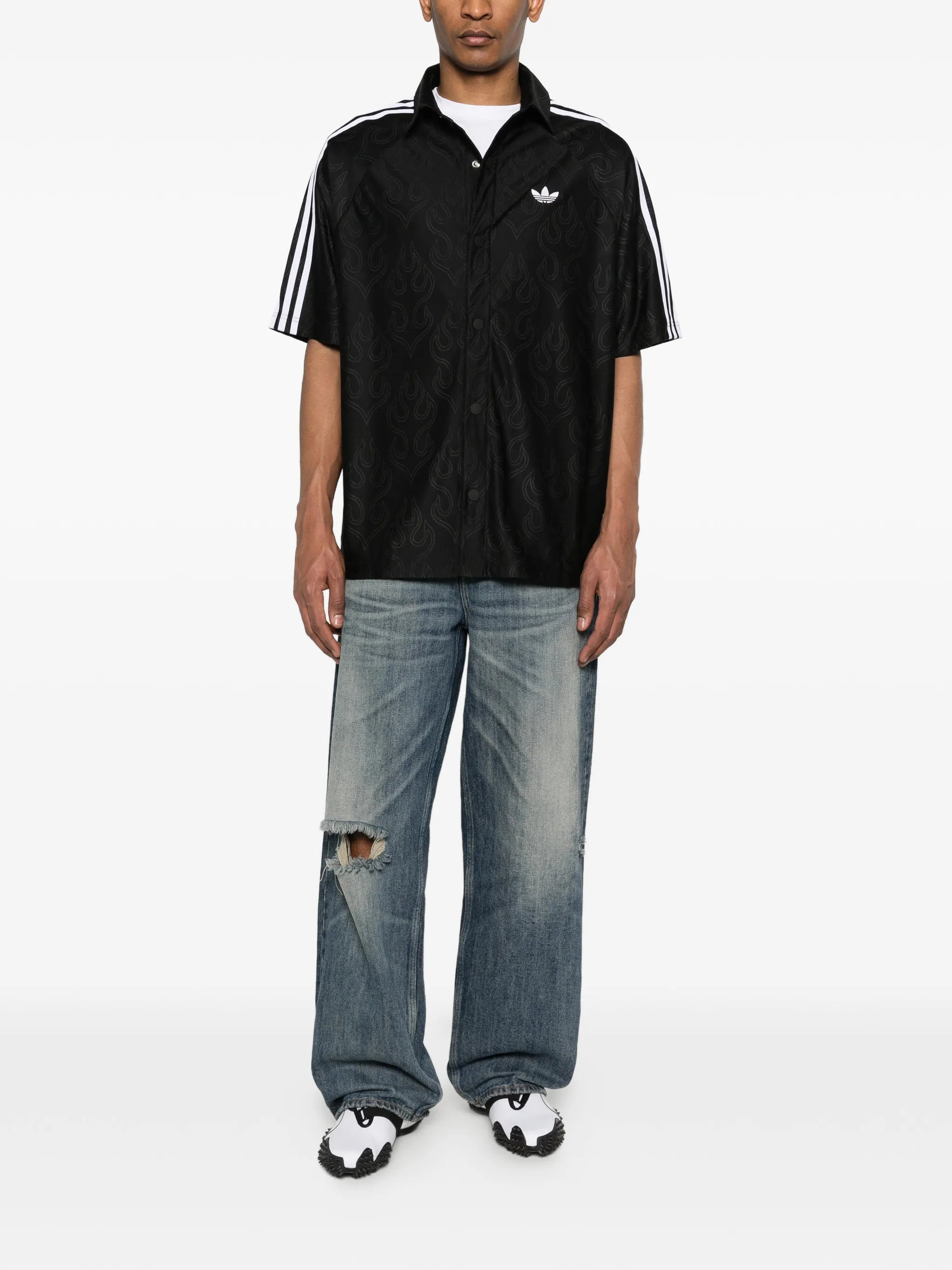 adidas Adidas Basketball Flame Jacquard Shirt, view 2