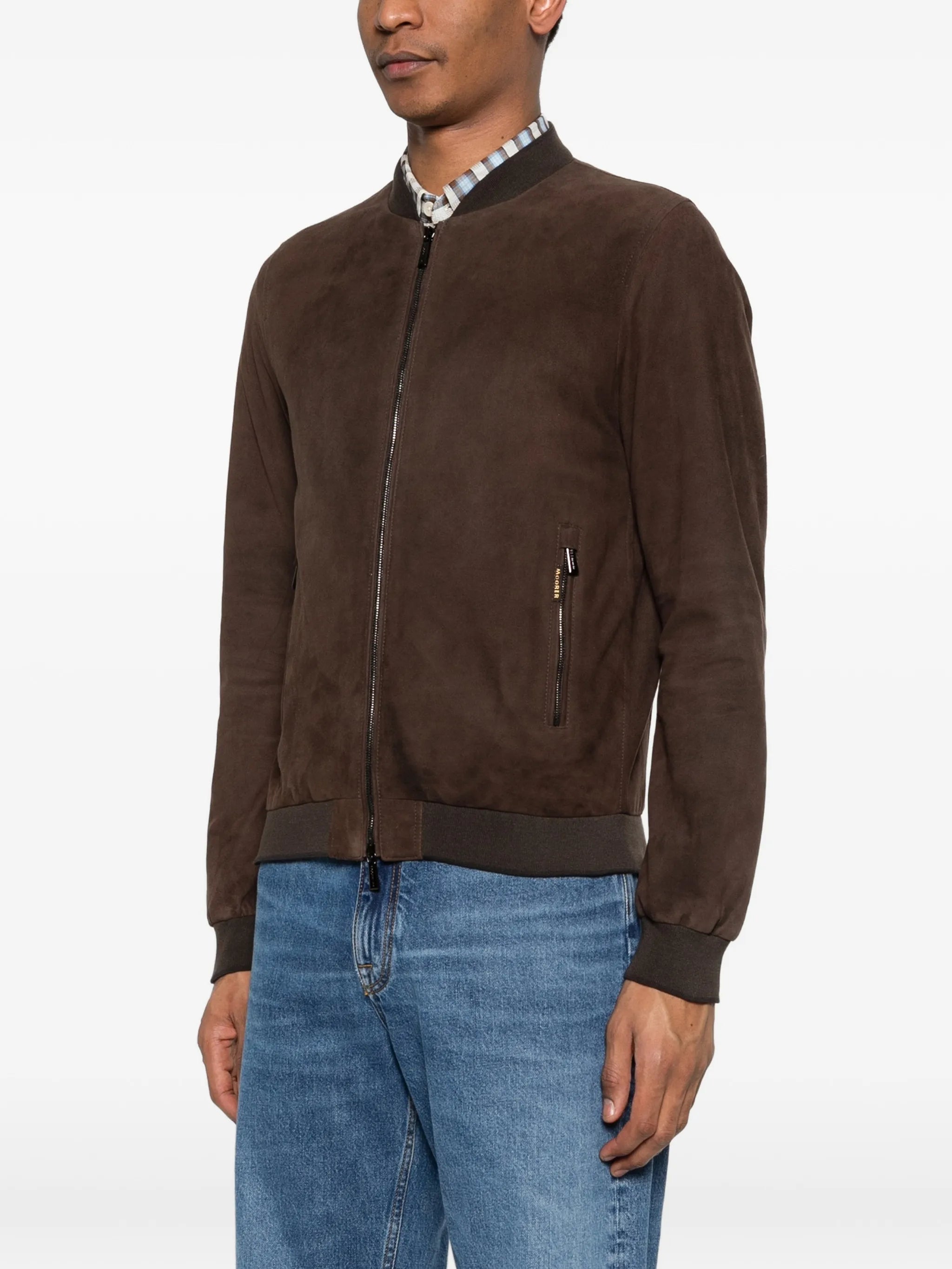 Moorer Moorer Suede Bomber Jacket, view 2