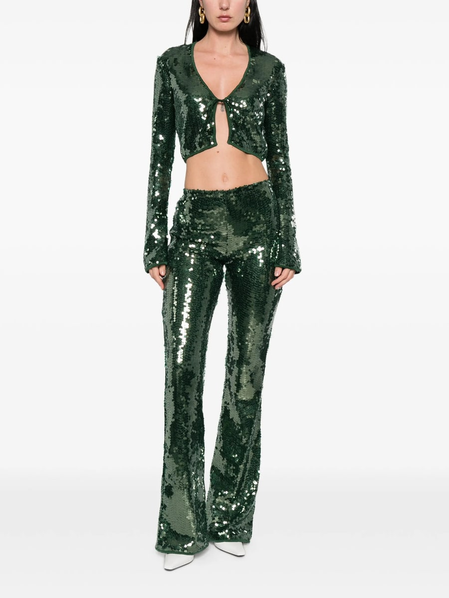 Oséree Oséree Marilyn Sequin Trousers, view 3