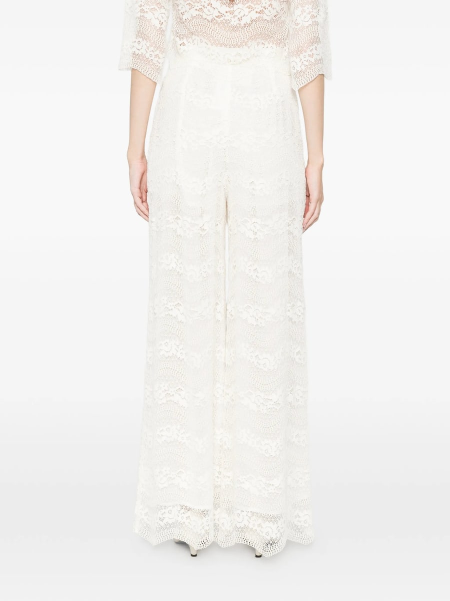 Twinset Twinset Wide Fit Macramé Lace Trousers, view 4