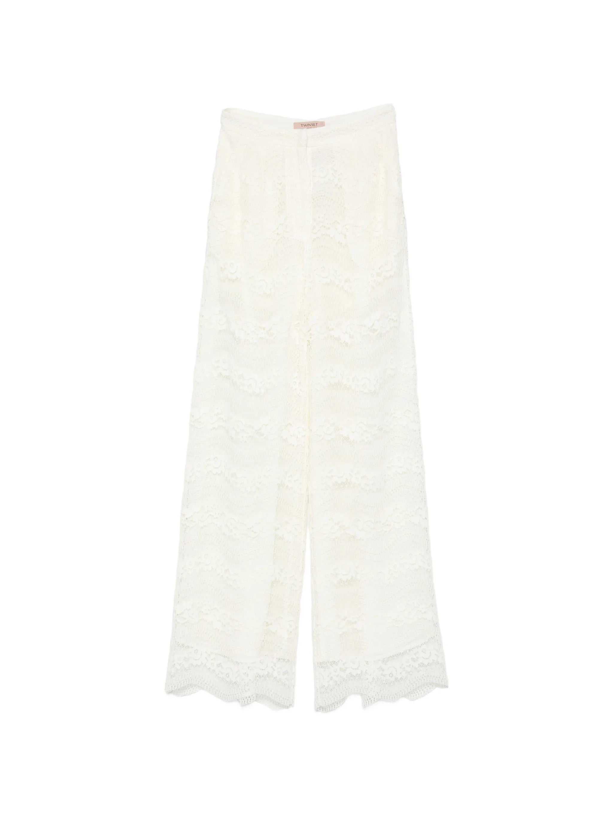 Twinset Twinset Wide Fit Macramé Lace Trousers