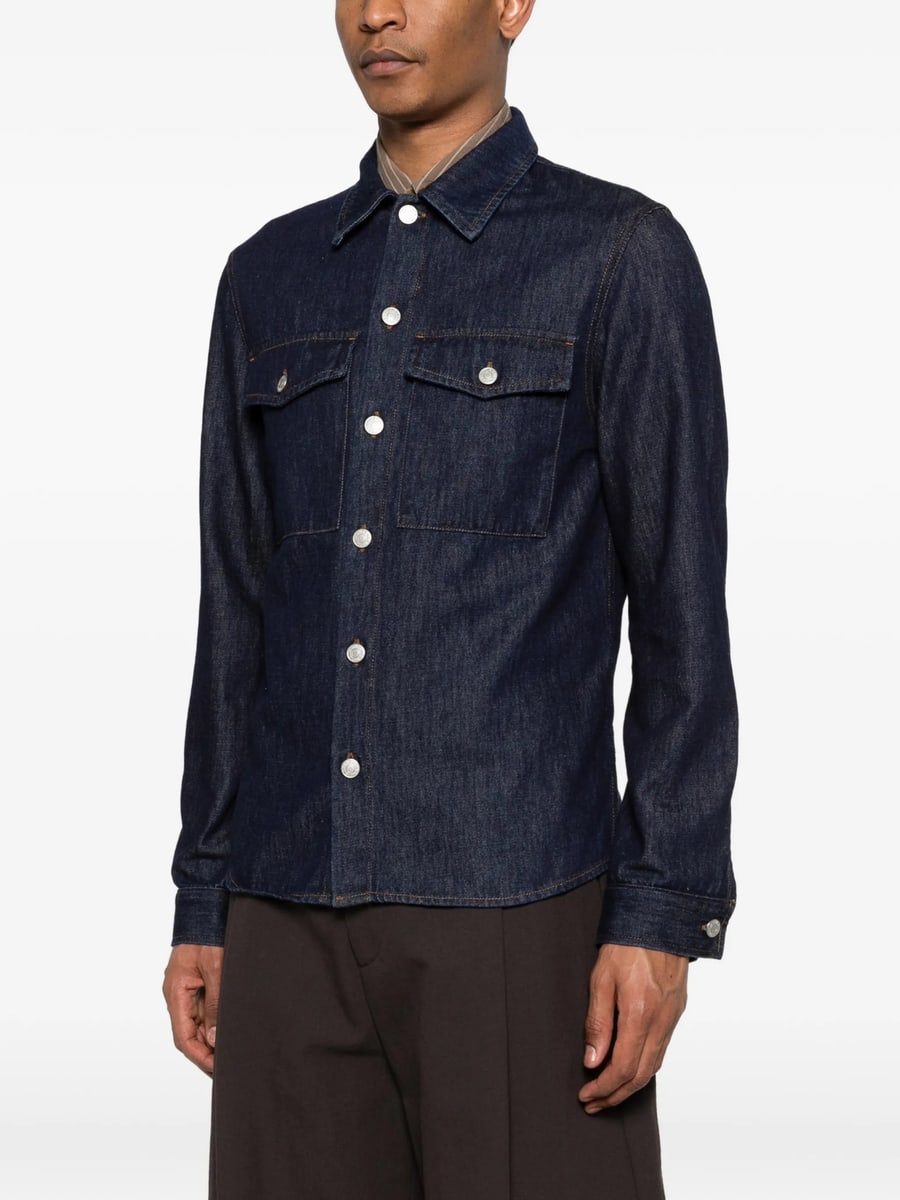 Dries Van Noten Dries Van Noten Buttoned Denim Shirt, view 4
