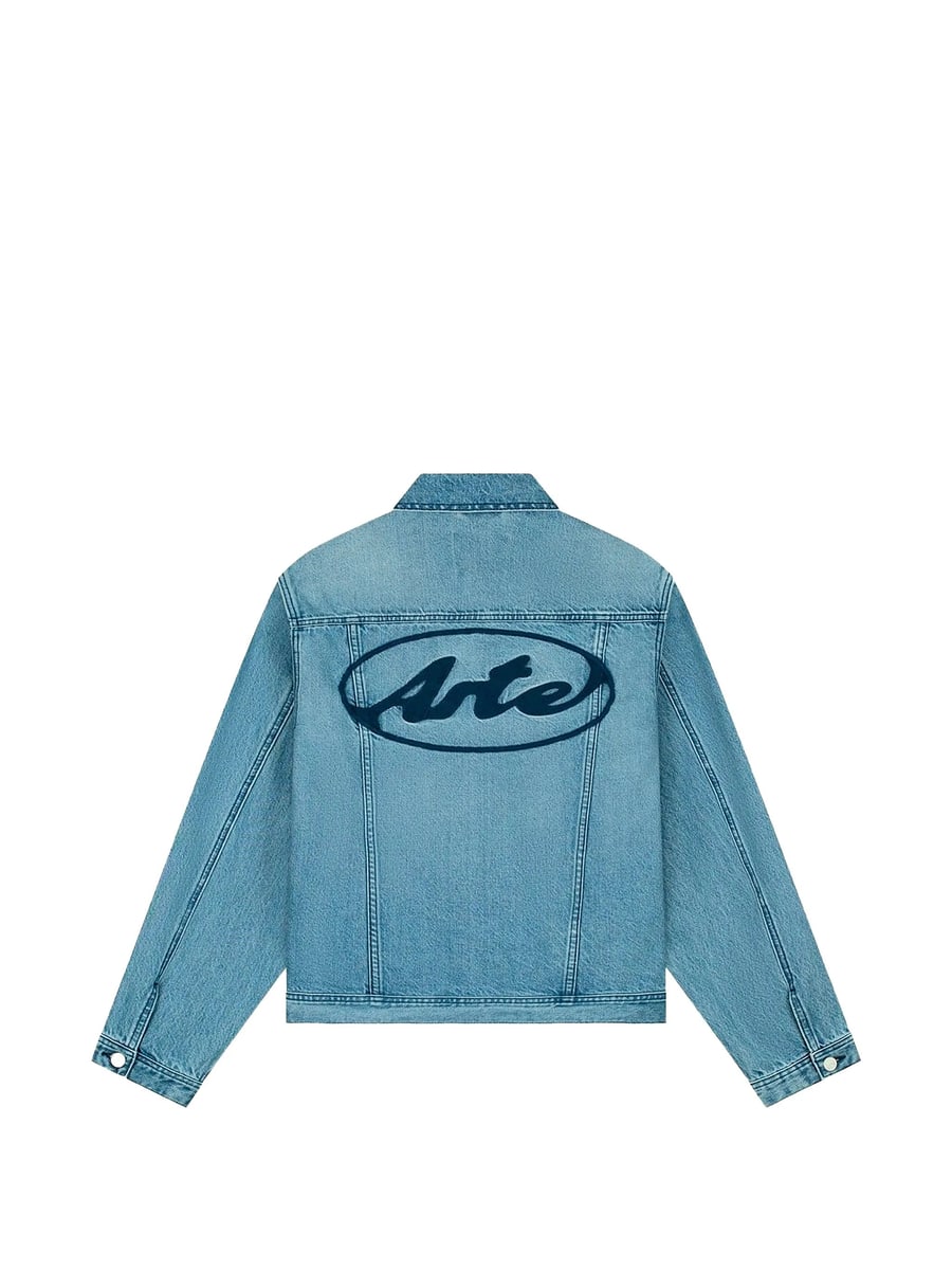 Arte Antwerp Arte Antwerp Logo-patch Denim Jacket, view 3