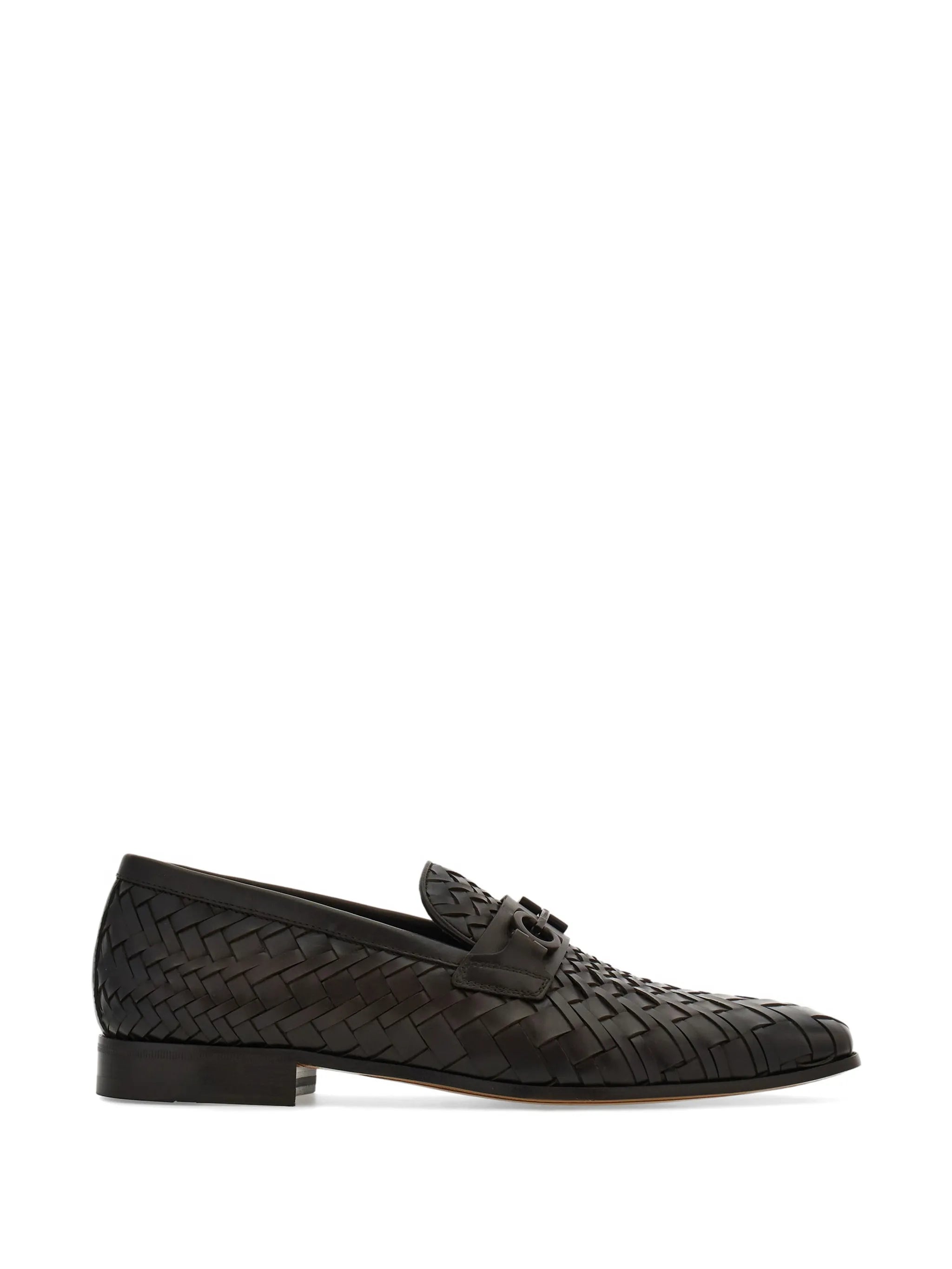 Ferragamo Ferragamo Moccasins With Braid Gancini Ornament