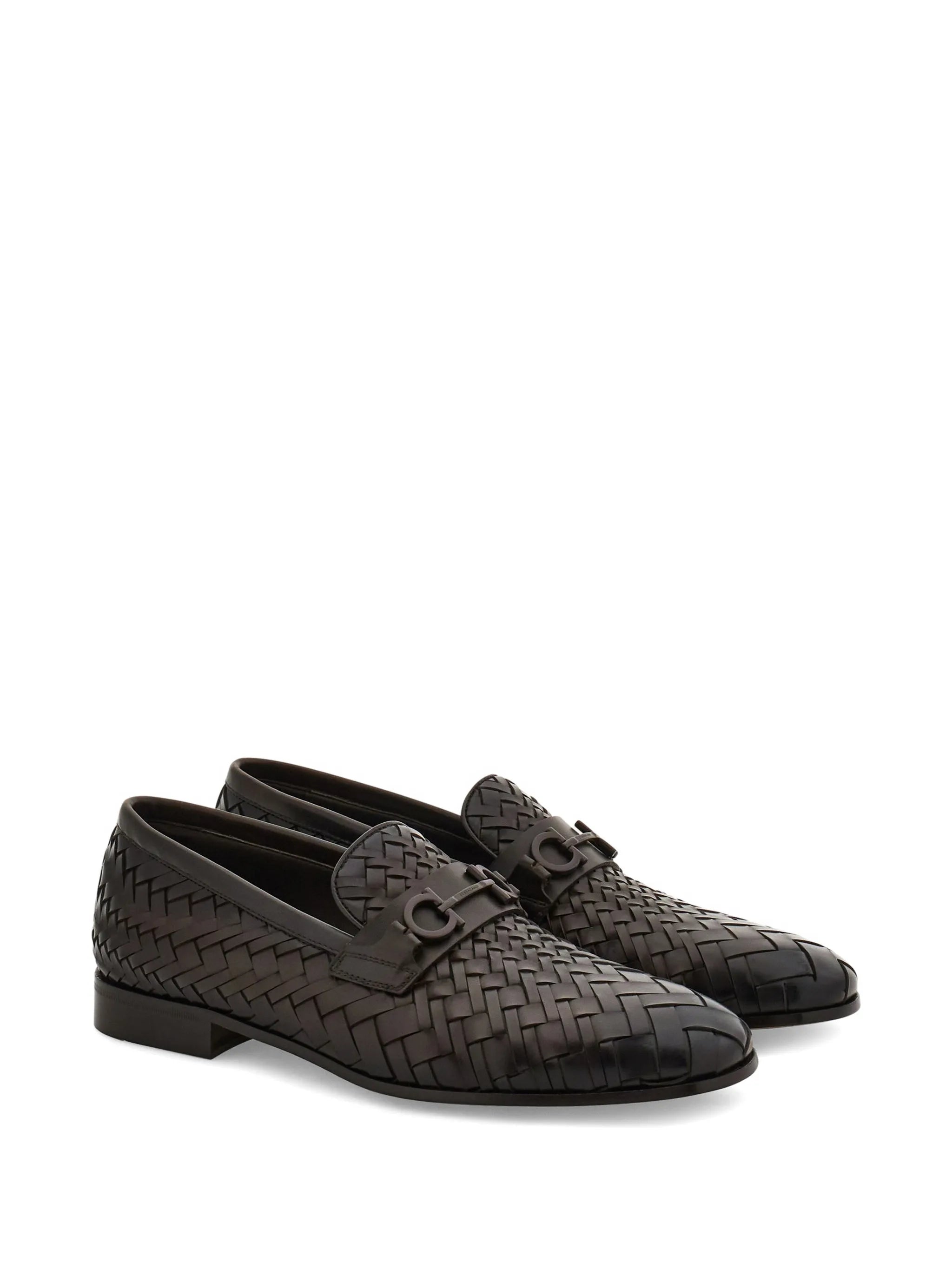 Ferragamo Ferragamo Moccasins With Braid Gancini Ornament, view 2