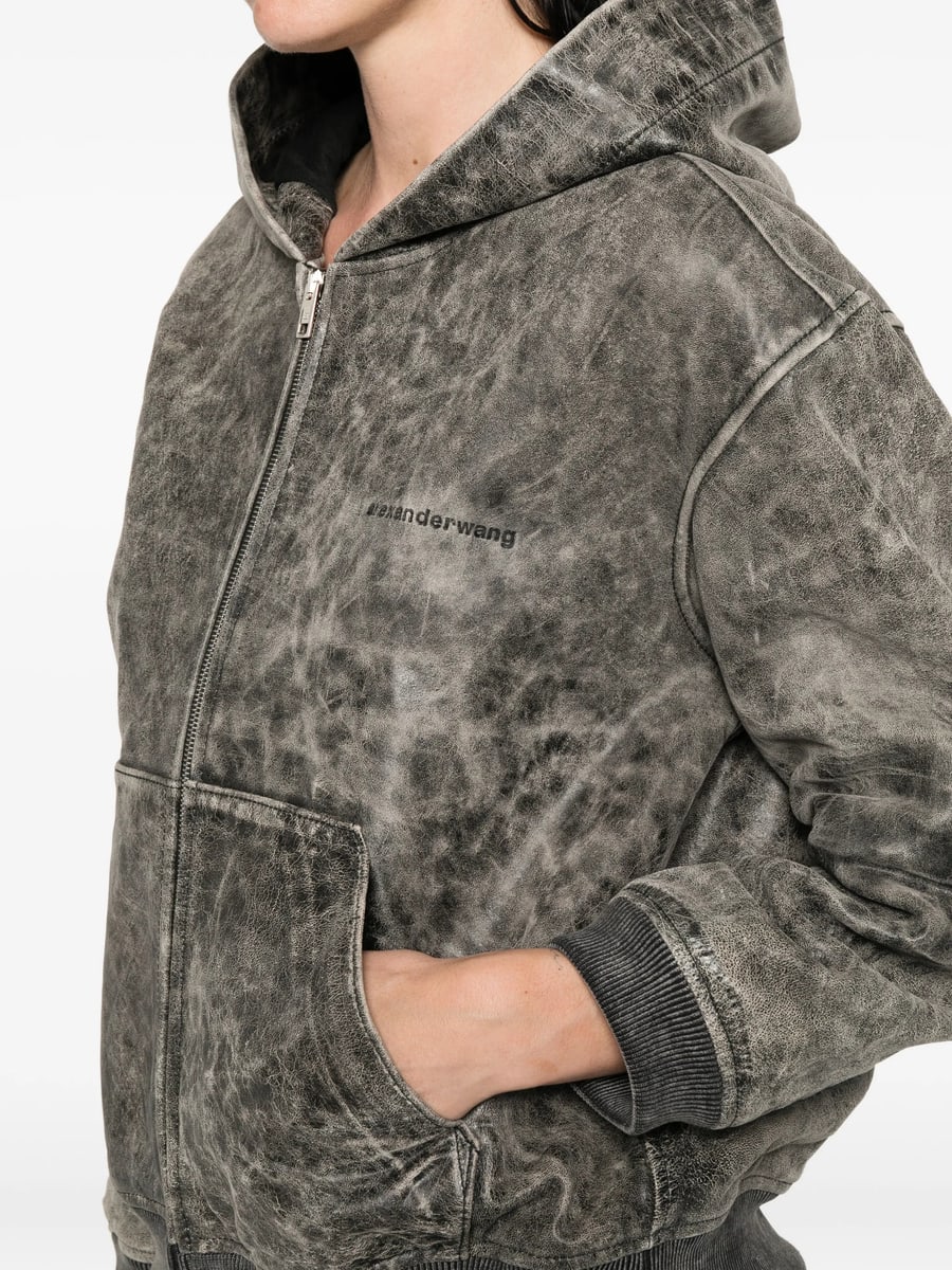 Alexander Wang Alexander Wang Hooded Zip-up Jacket, view 2