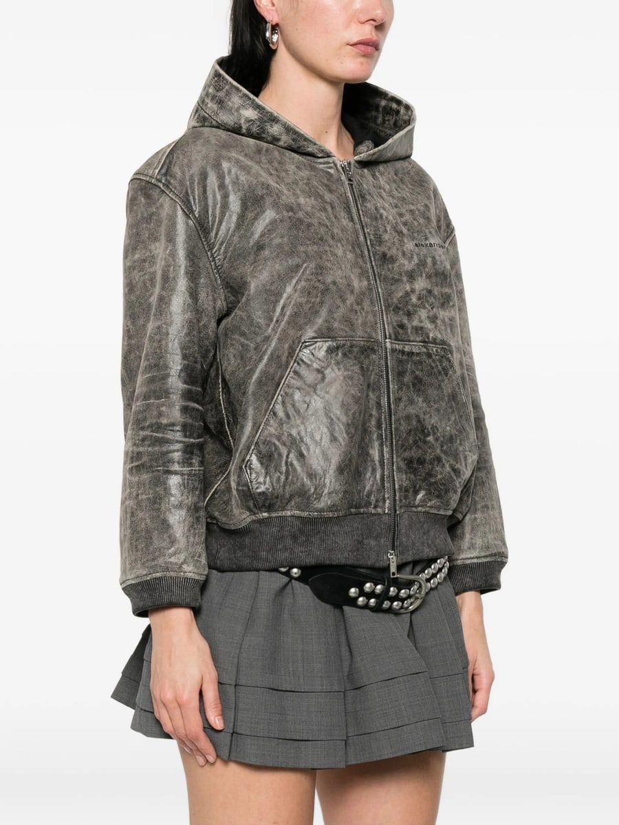 Alexander Wang Alexander Wang Hooded Zip-up Jacket, view 4