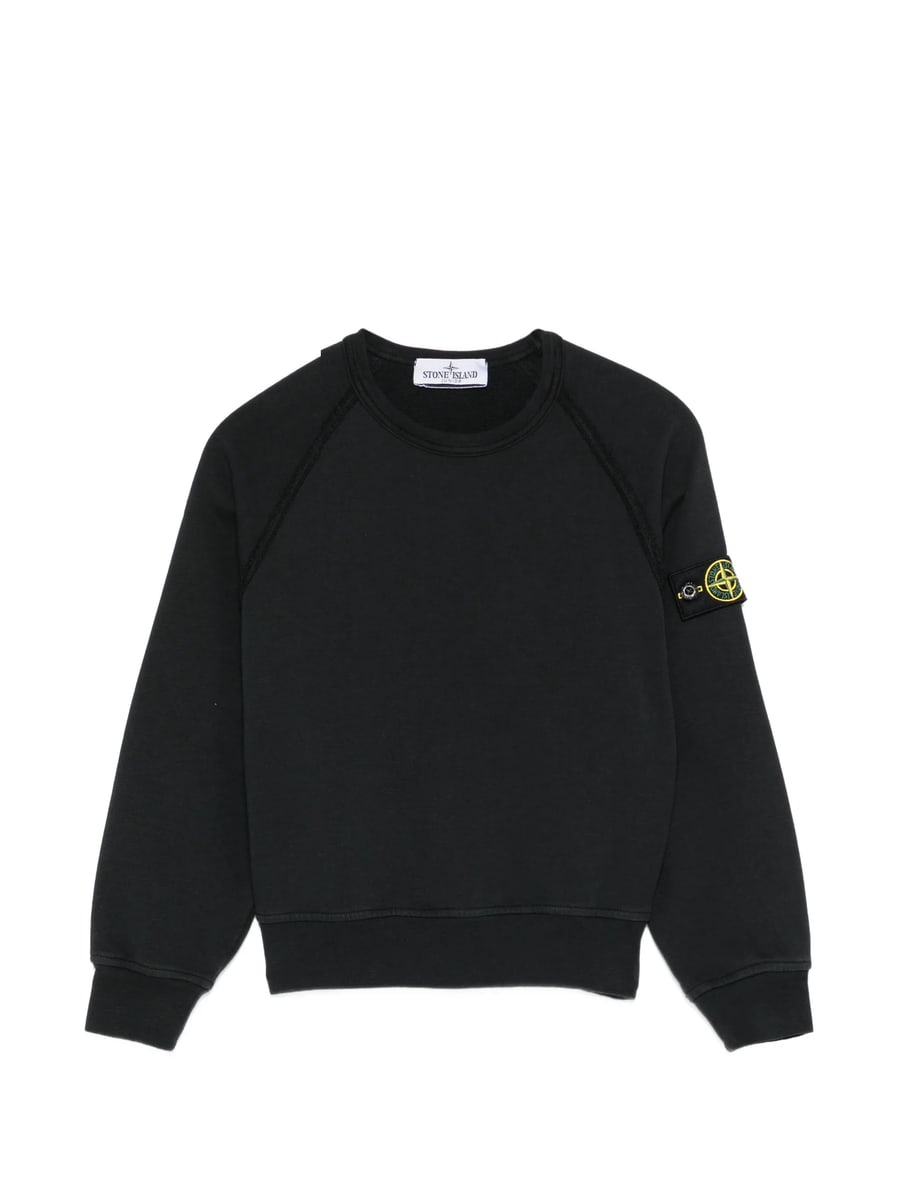 Stone Island Stone Island Round-neck Logo-patch Sweatshirt