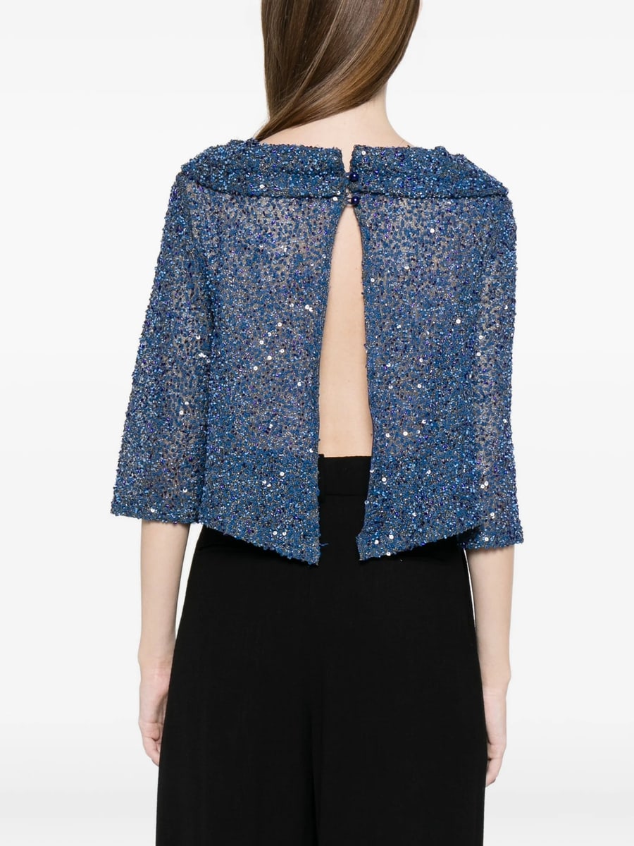 Fely Campo Fely Campo Sequin Embellished Blouse, view 5