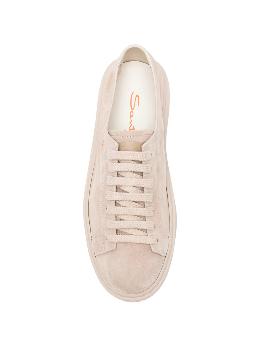 Santoni Santoni Lace-fatening Suede Sneakers, view 2