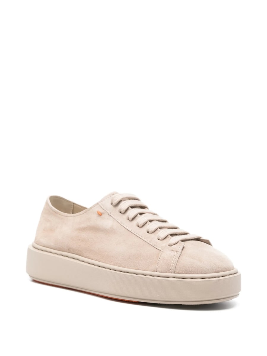 Santoni Santoni Lace-fatening Suede Sneakers, view 4