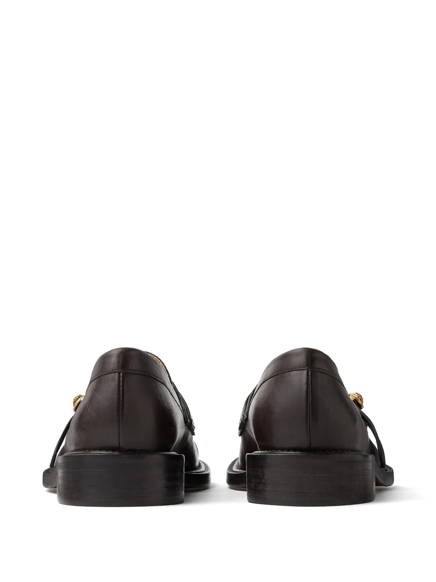 Versace Versace Primo Leather Loafers, view 2